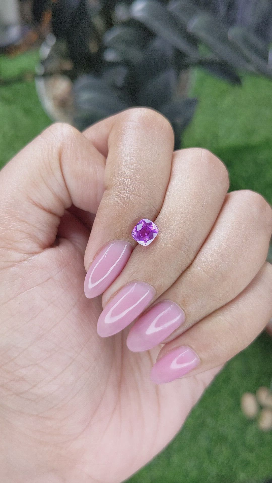 1.02 Ct. Pinkish Purple Sapphire from Tanzania Size Video