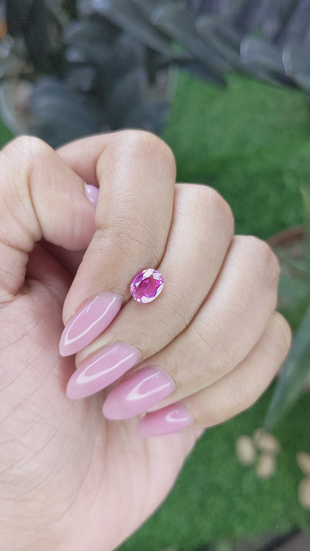 1.04 Ct. Purplish Pink Sapphire from Tanzania Size Video