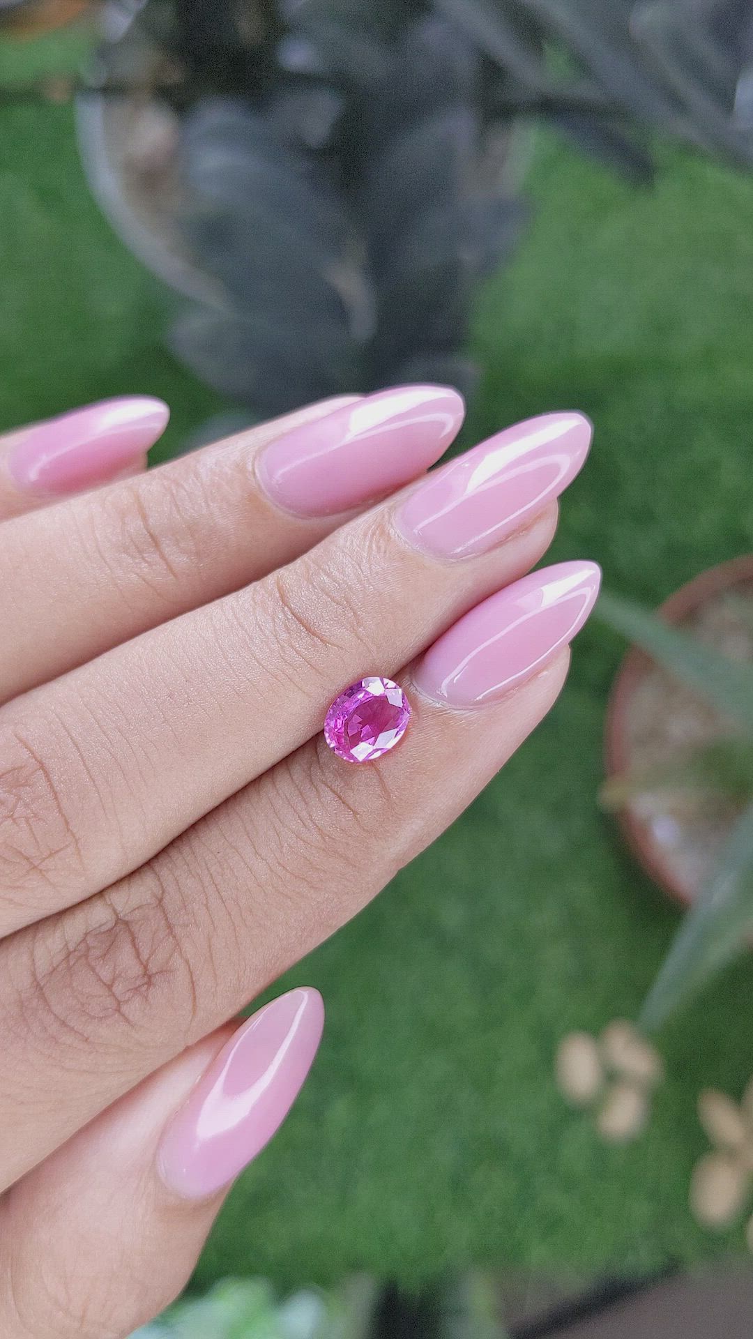 1.04 Ct. Purplish Pink Sapphire from Tanzania Size Video