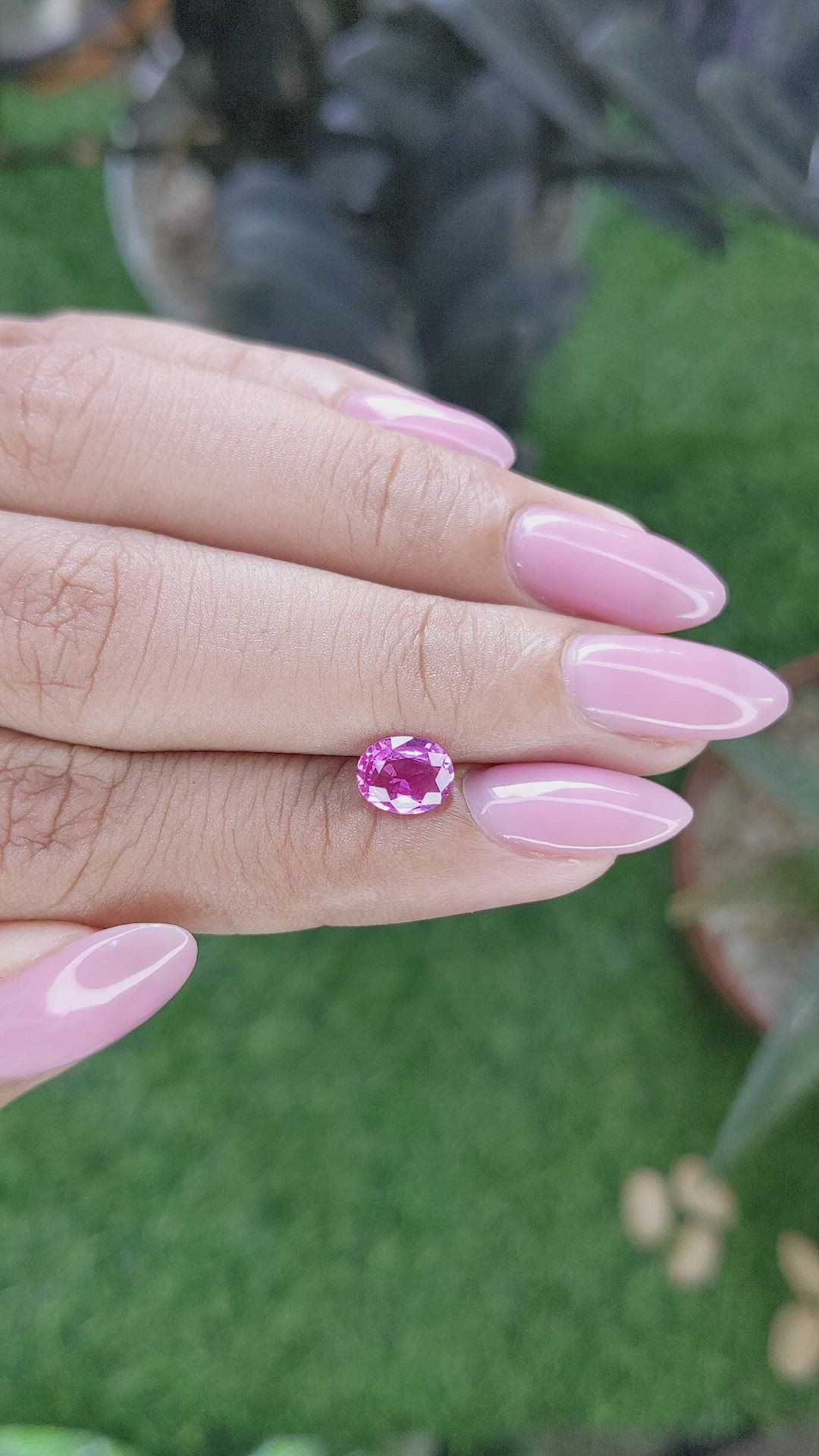 1.04 Ct. Purplish Pink Sapphire from Tanzania Size Video