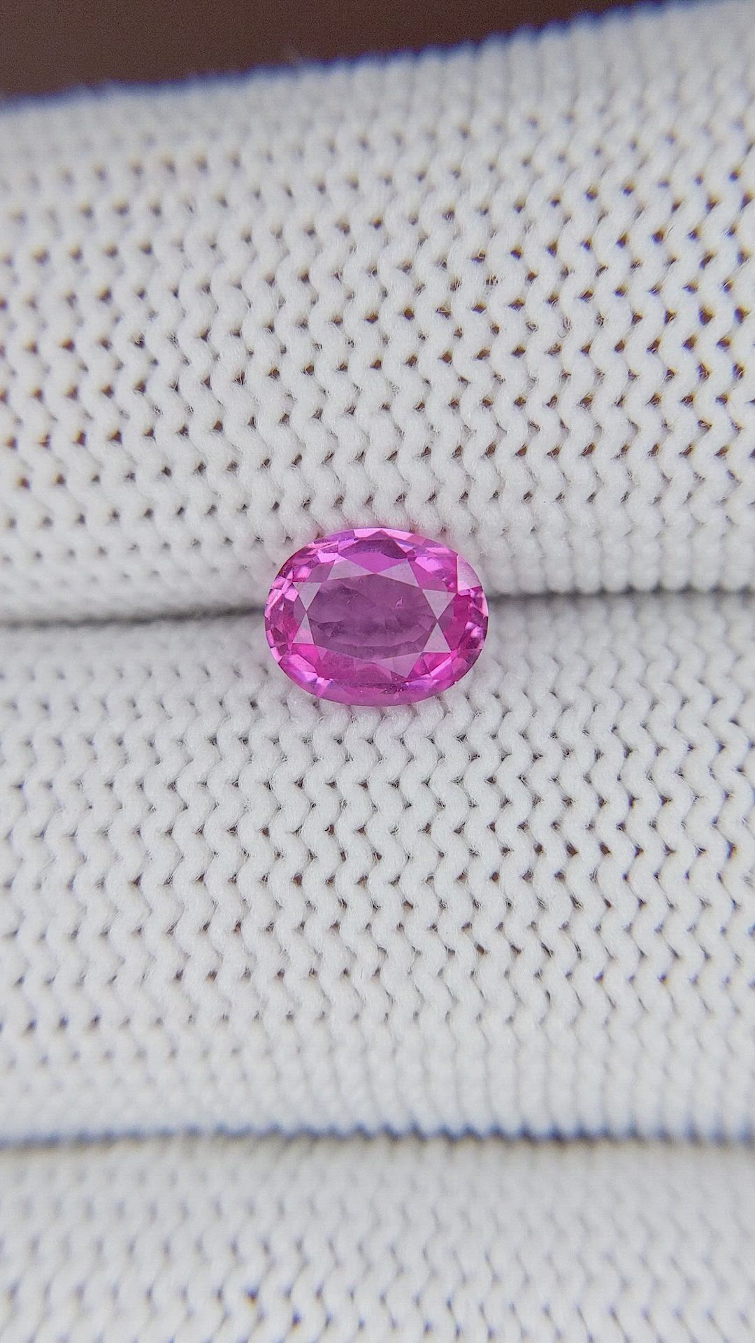 1.04 Ct. Purplish Pink Sapphire from Tanzania Size Video