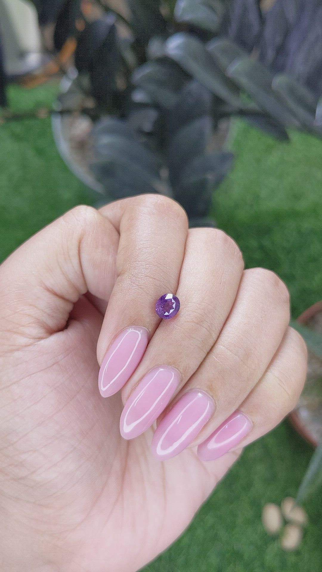 1.04 Ct. Pinkish Purple Sapphire from Tanzania Size Video