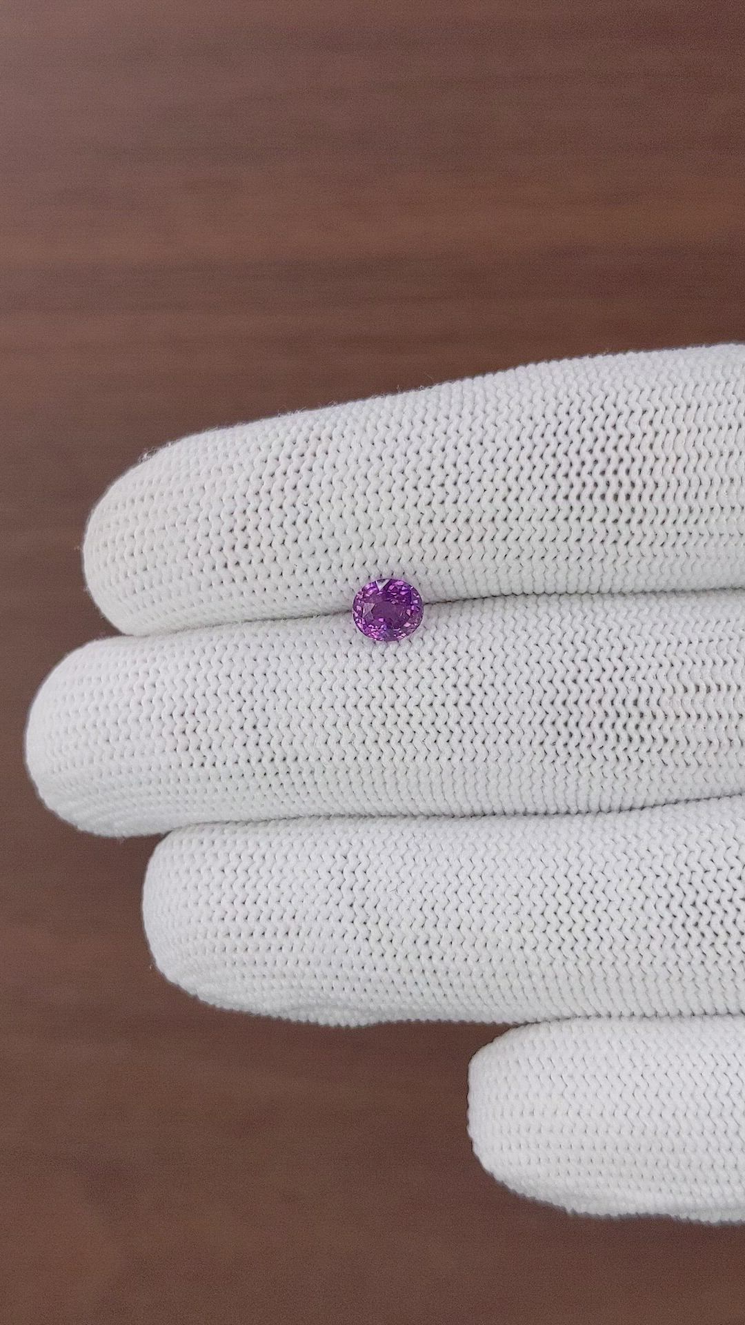 1.04 Ct. Pinkish Purple Sapphire from Tanzania Size Video