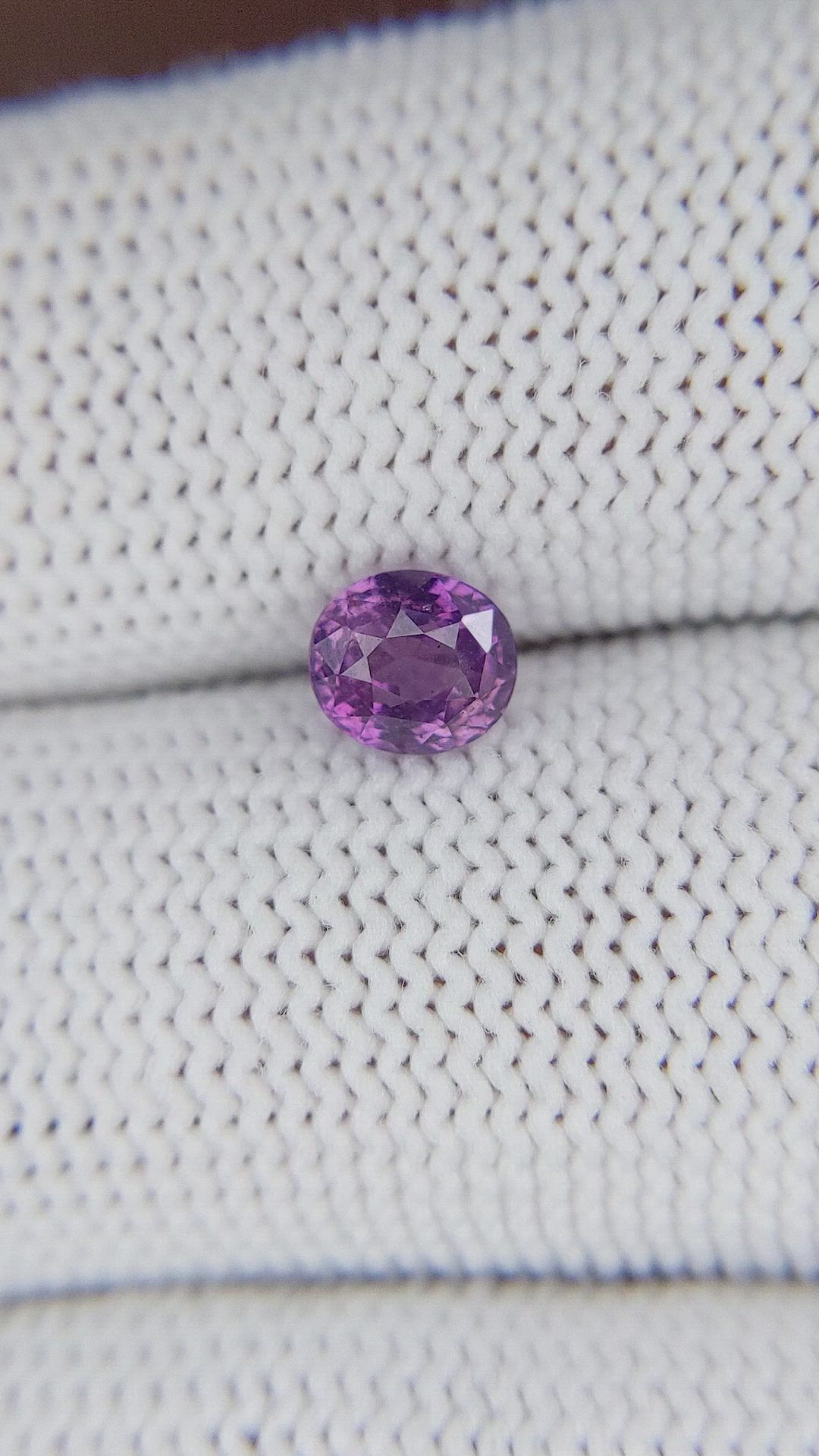 1.04 Ct. Pinkish Purple Sapphire from Tanzania Size Video