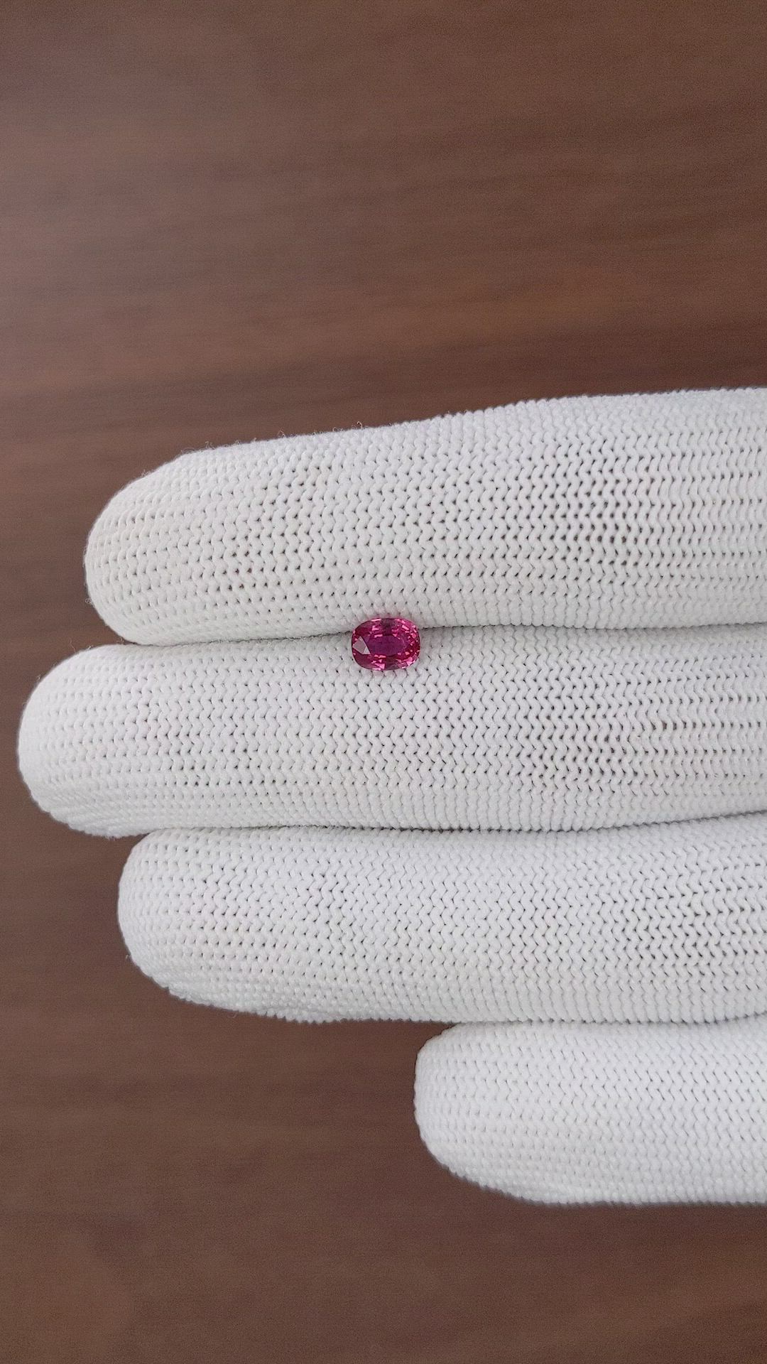 0.92 Ct. Reddish Pink Sapphire from Tanzania Size Video