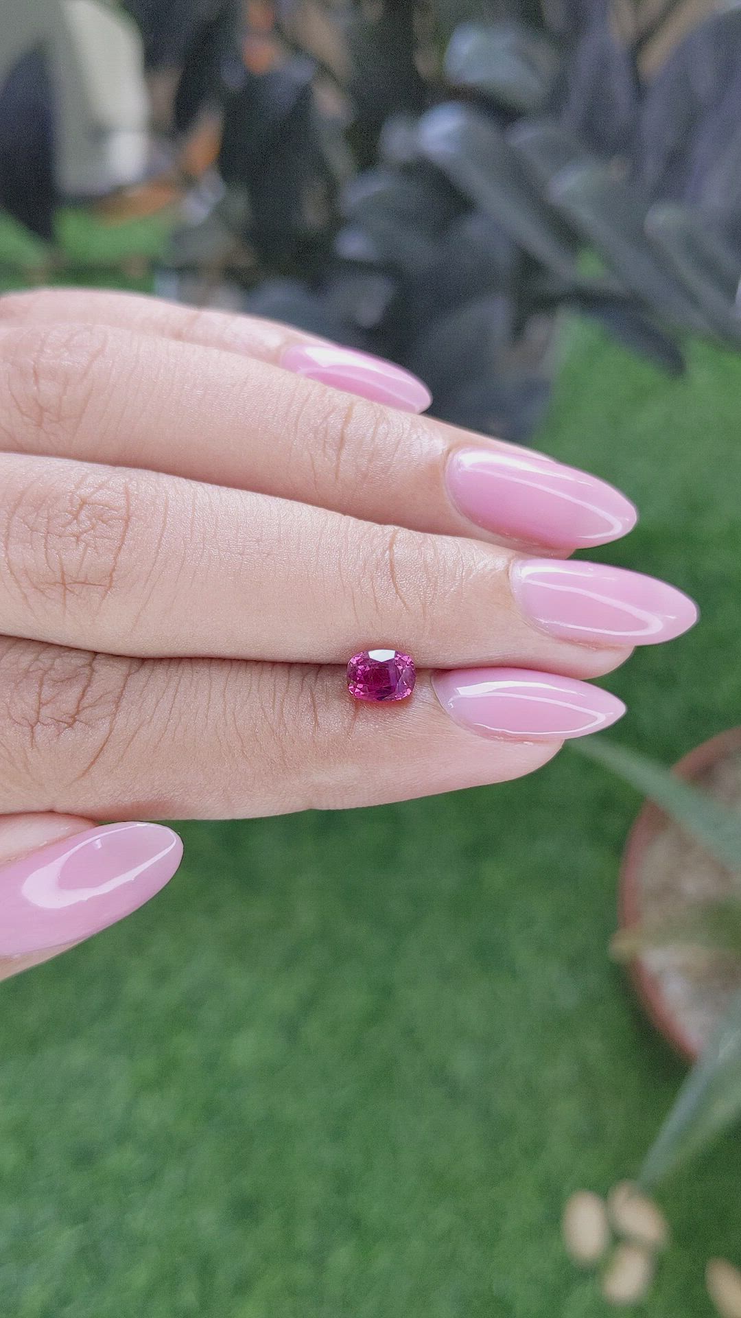 0.92 Ct. Reddish Pink Sapphire from Tanzania Size Video