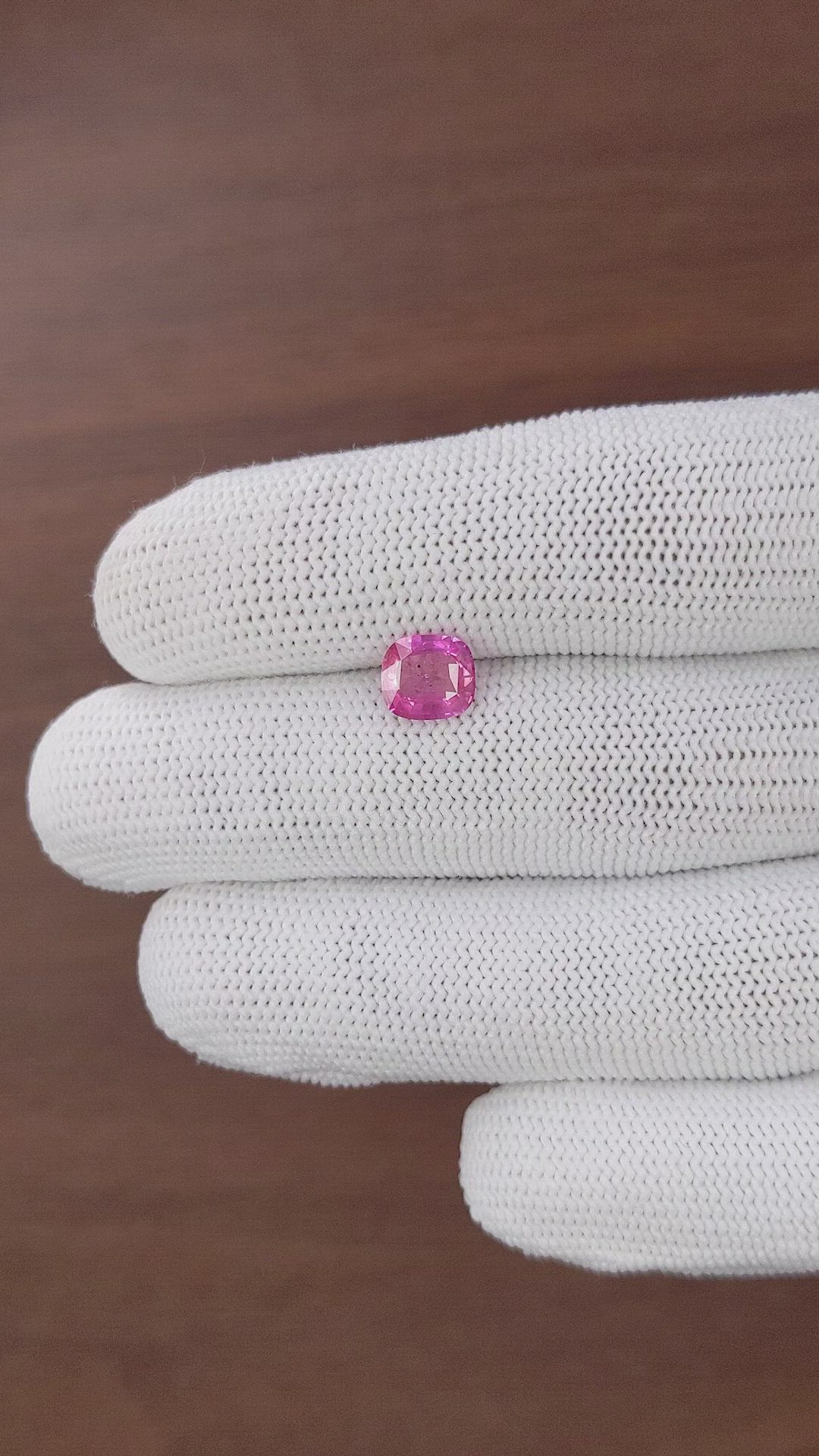 1.61 Ct. Pink Sapphire from Tanzania Size Video