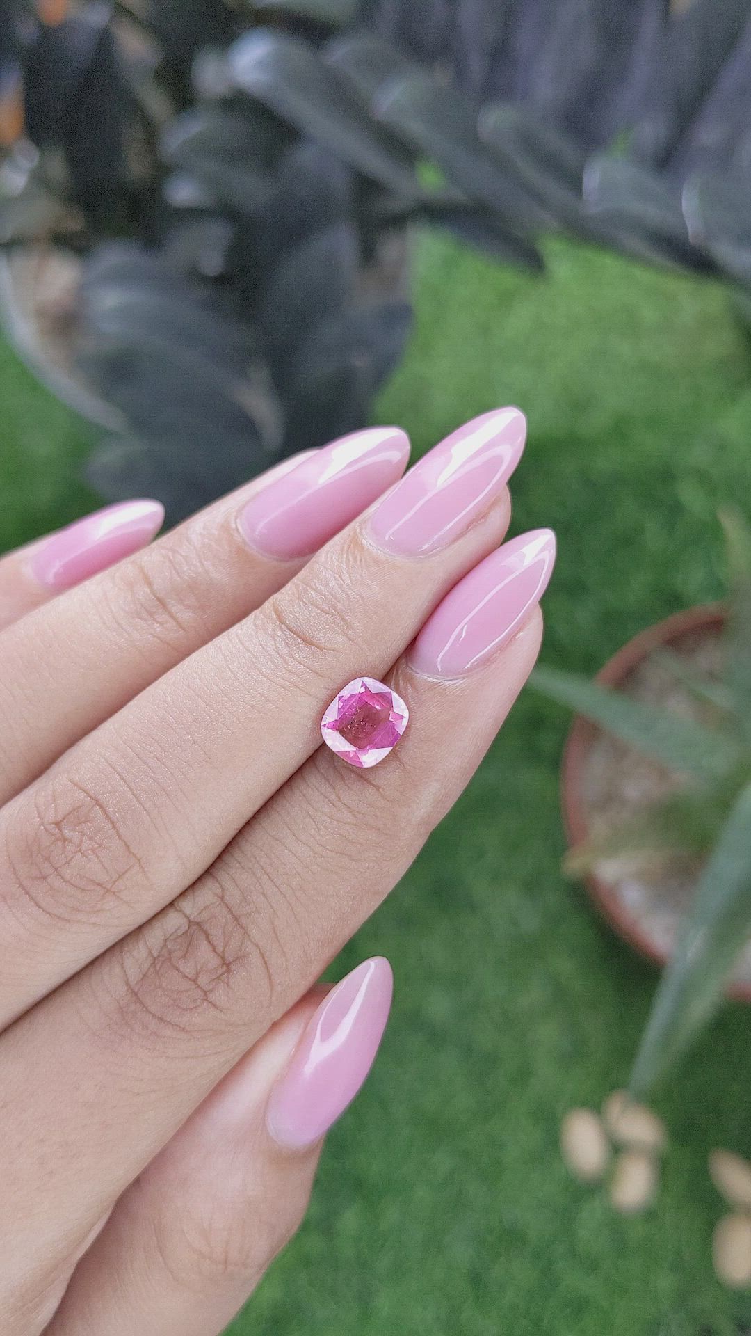 1.61 Ct. Pink Sapphire from Tanzania Size Video