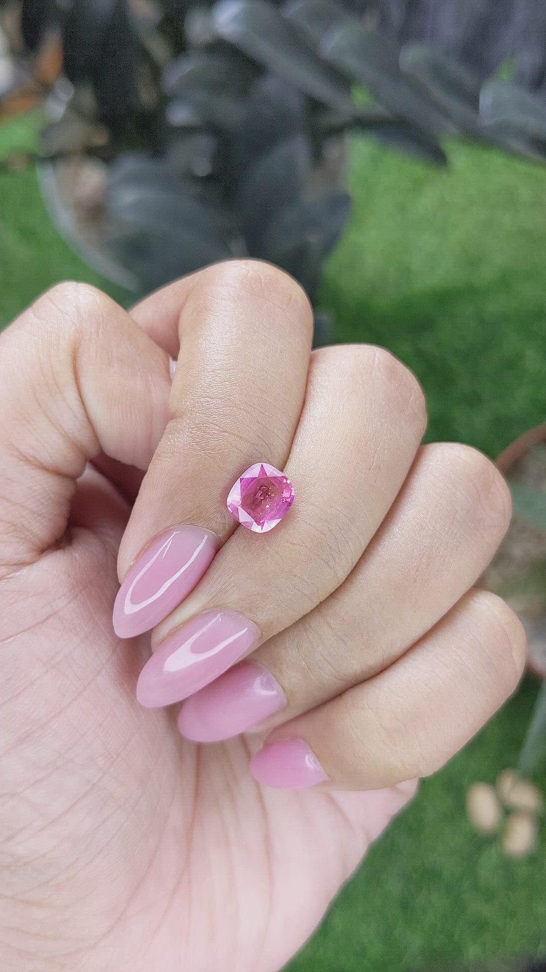 1.61 Ct. Pink Sapphire from Tanzania Size Video