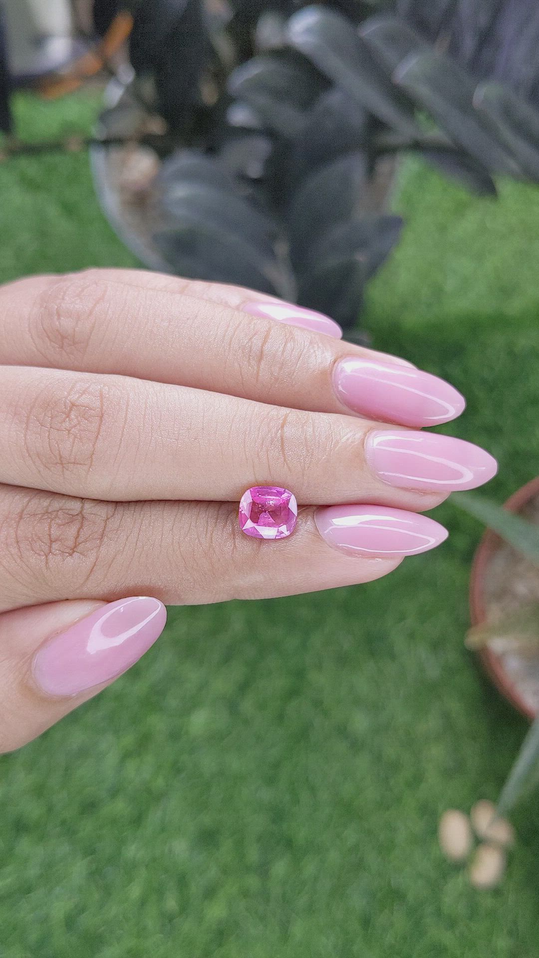 1.61 Ct. Pink Sapphire from Tanzania Size Video