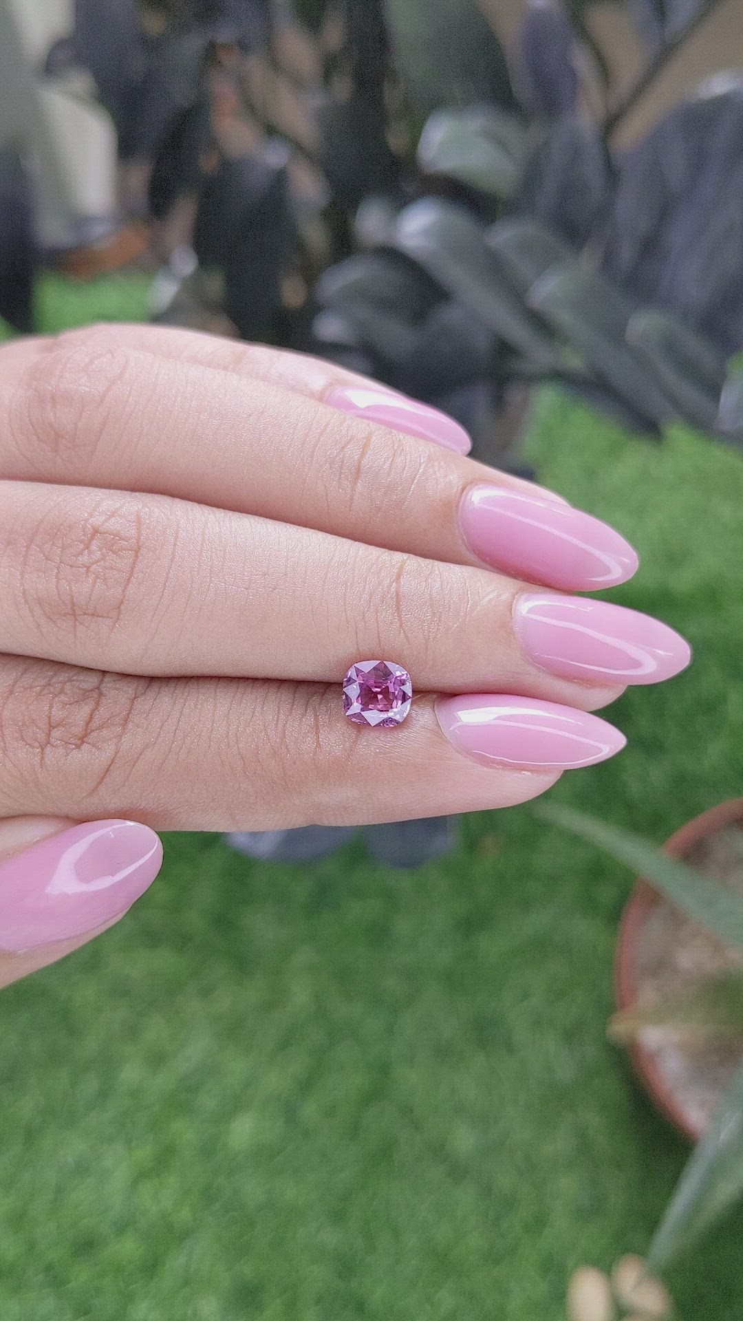 1.02 Ct. Purplish Pink Sapphire from Tanzania Size Video