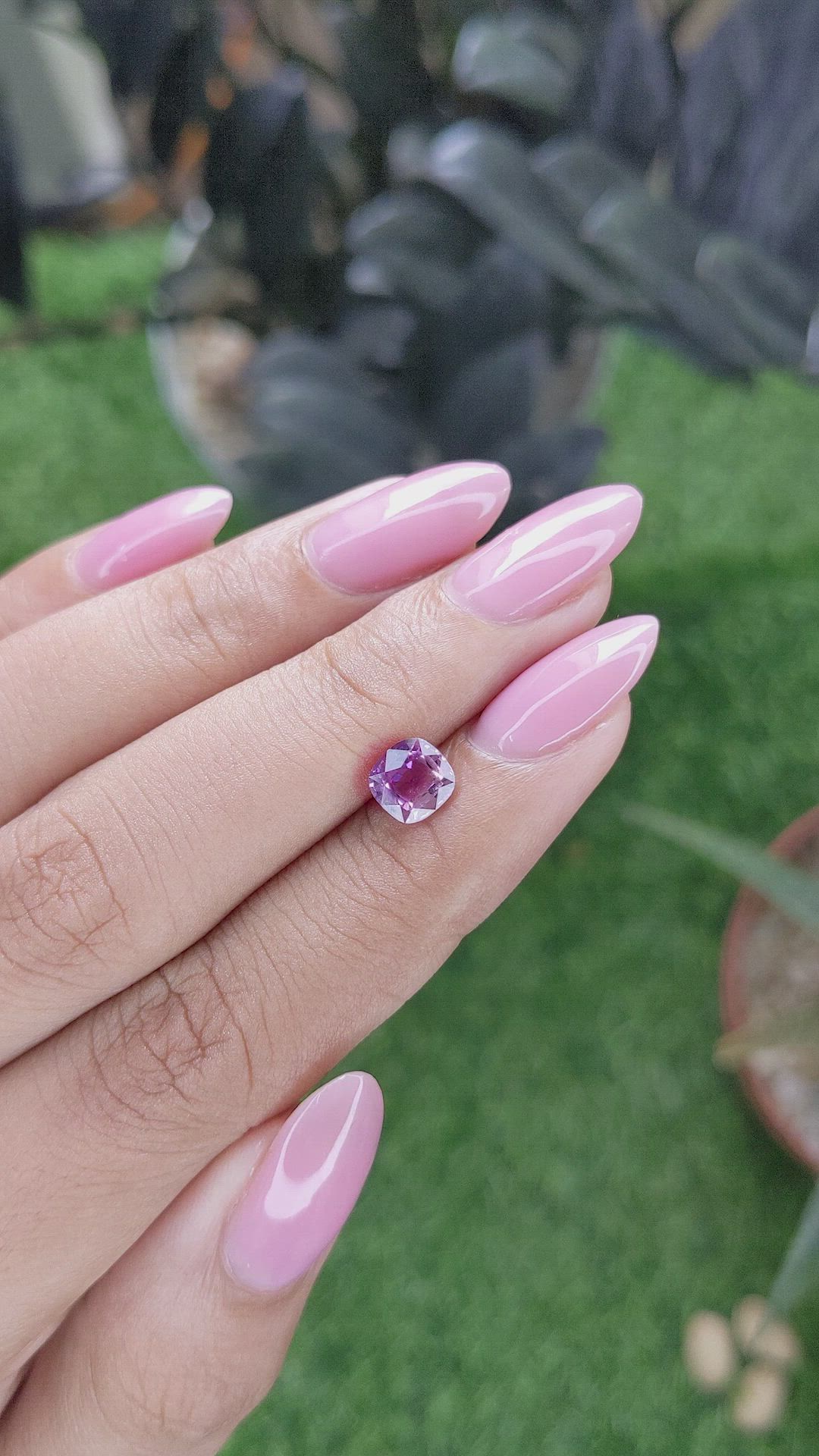 1.02 Ct. Purplish Pink Sapphire from Tanzania Size Video