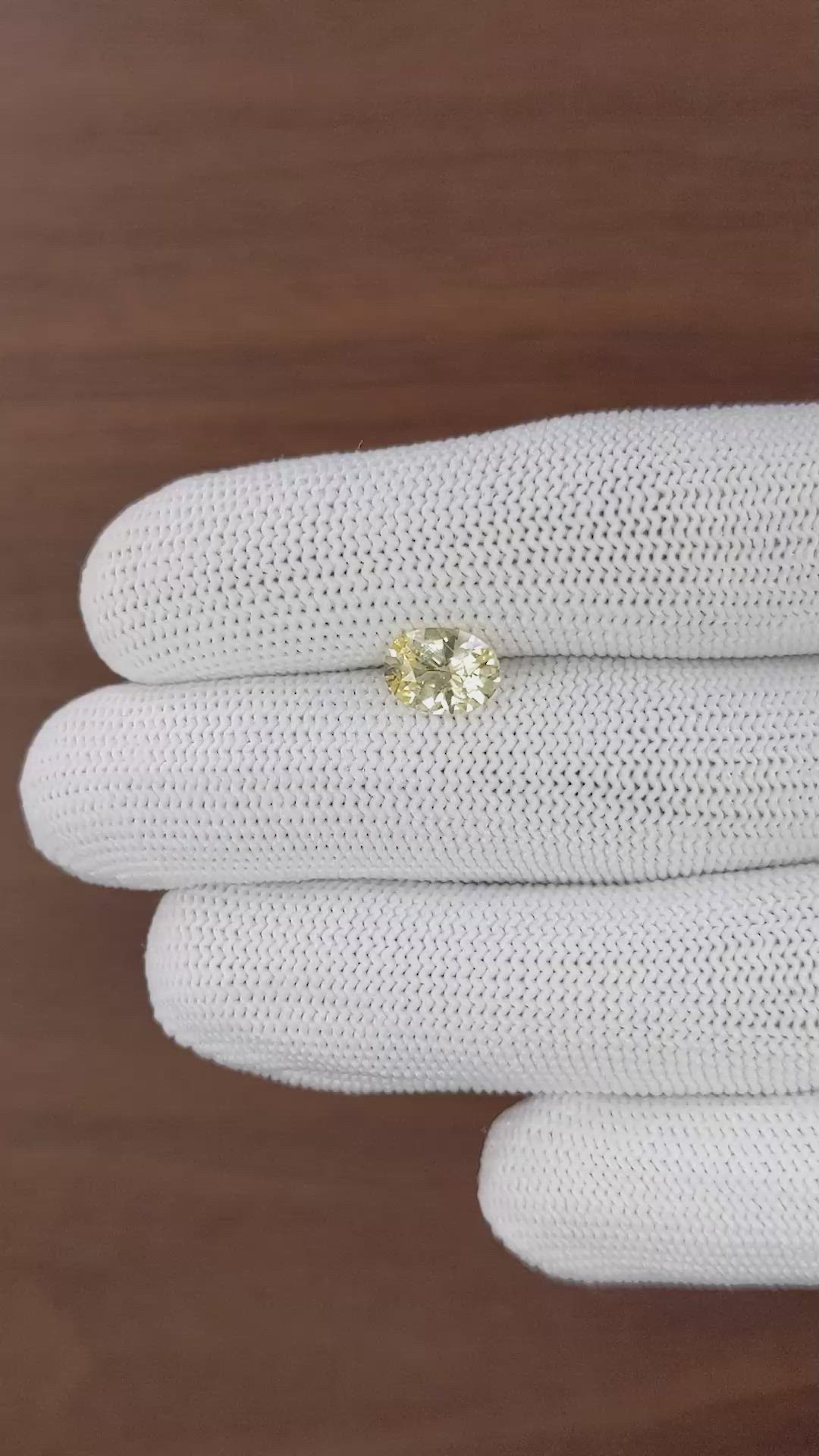 1.69 Ct. Yellow Sapphire from Tanzania Size Video