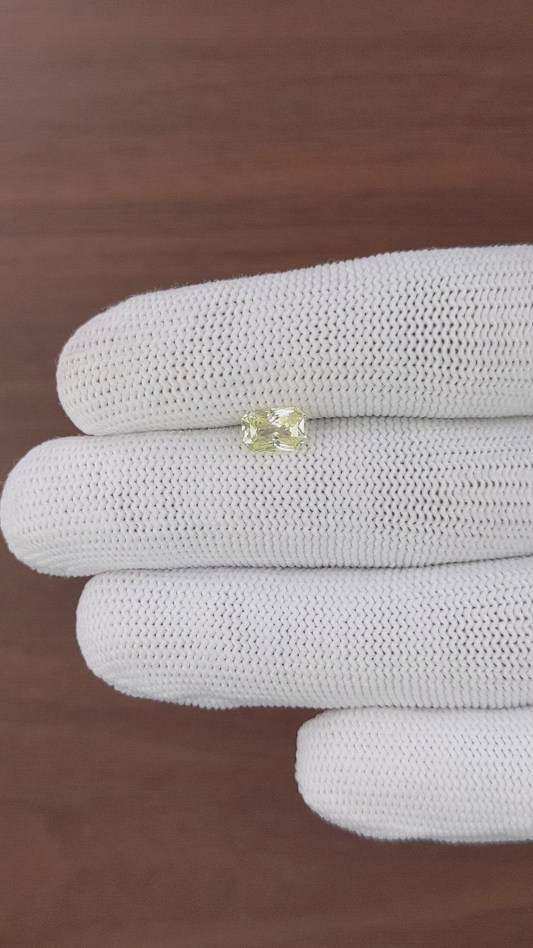 1.58 Ct. Yellow Sapphire from Tanzania Size Video
