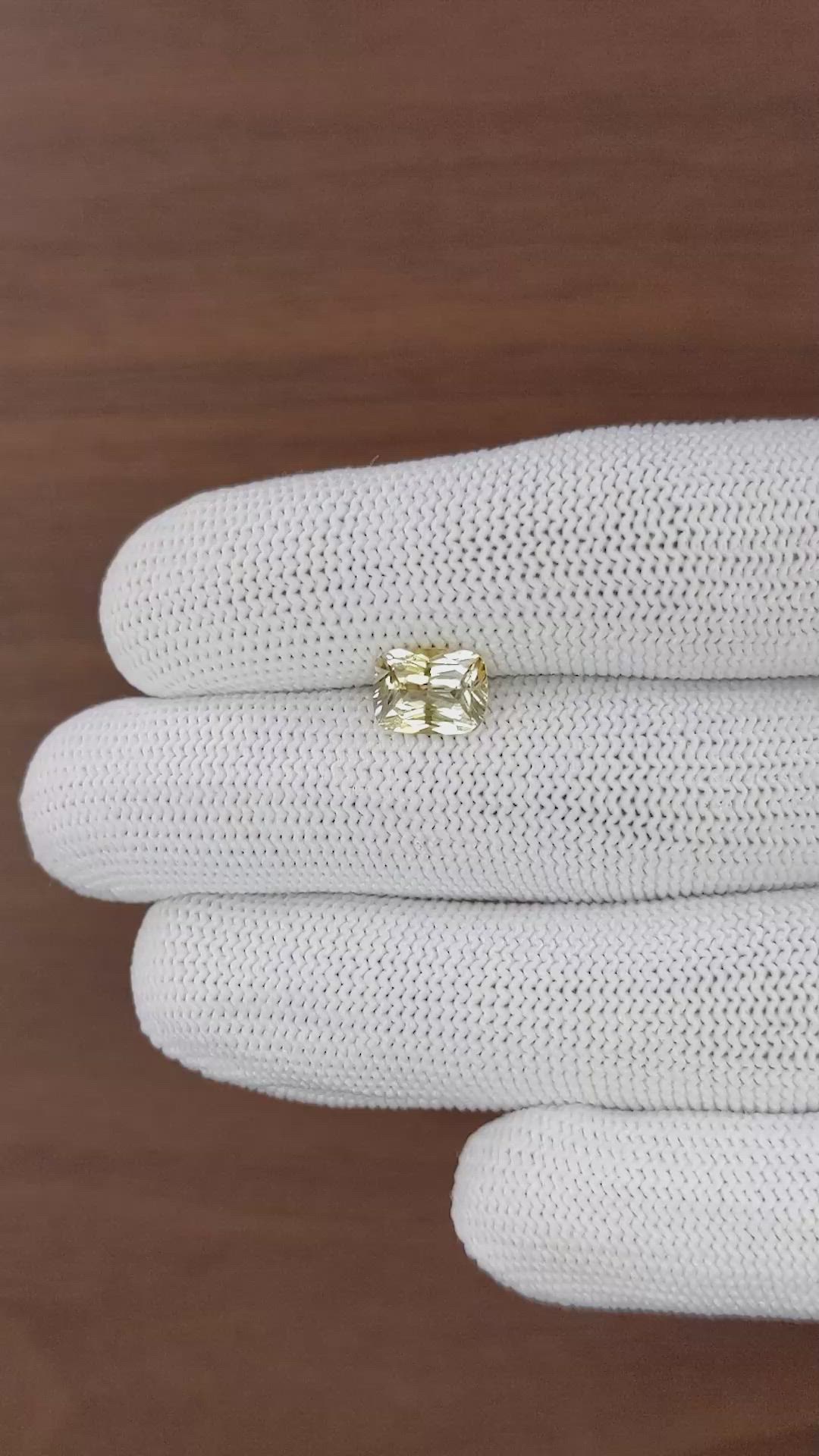 2.09 Ct. Yellow Sapphire from Tanzania Size Video