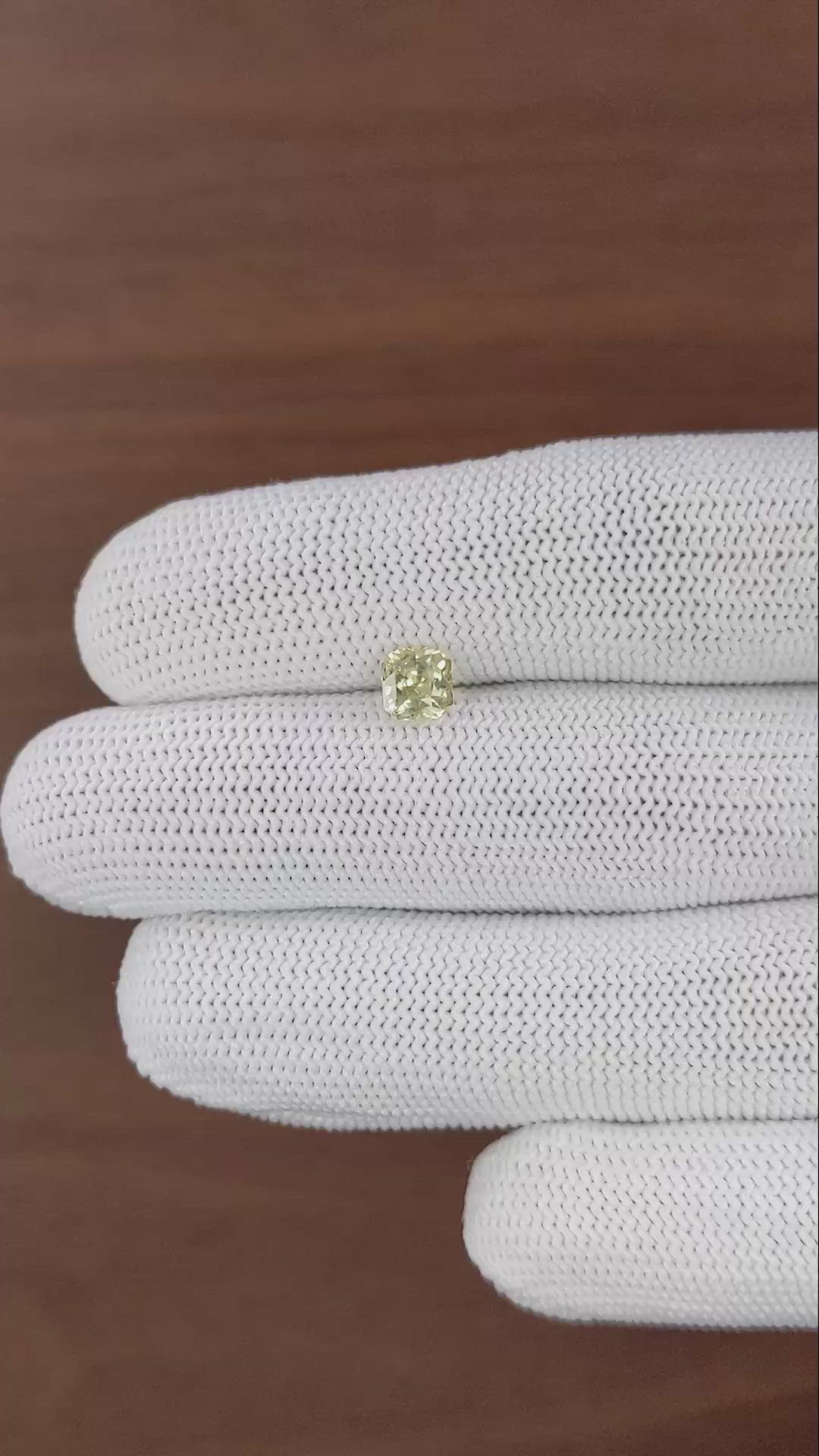 1.04 Ct. Yellow Sapphire from Tanzania Size Video