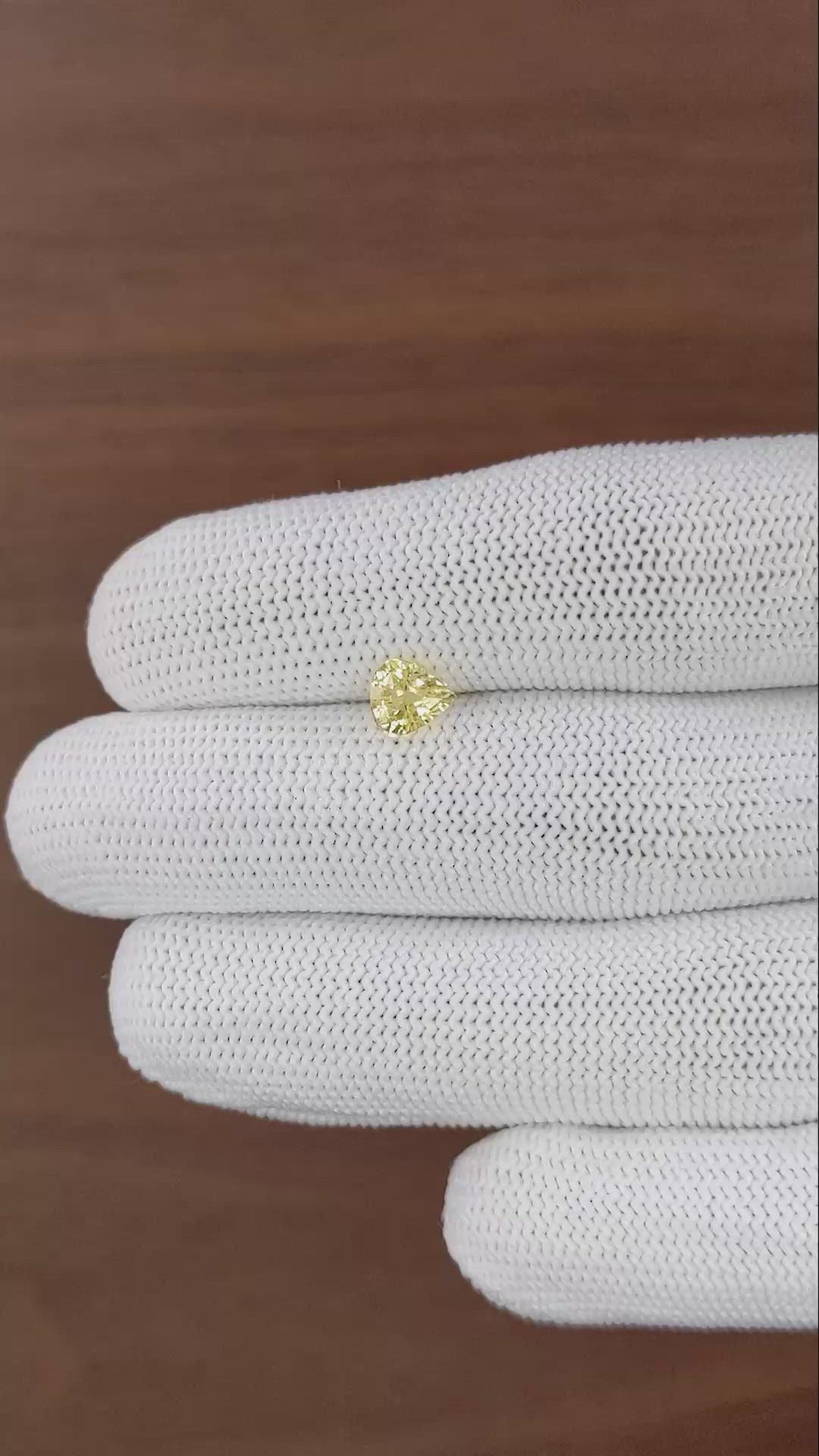 1.18 Ct. Yellow Sapphire from Tanzania Size Video