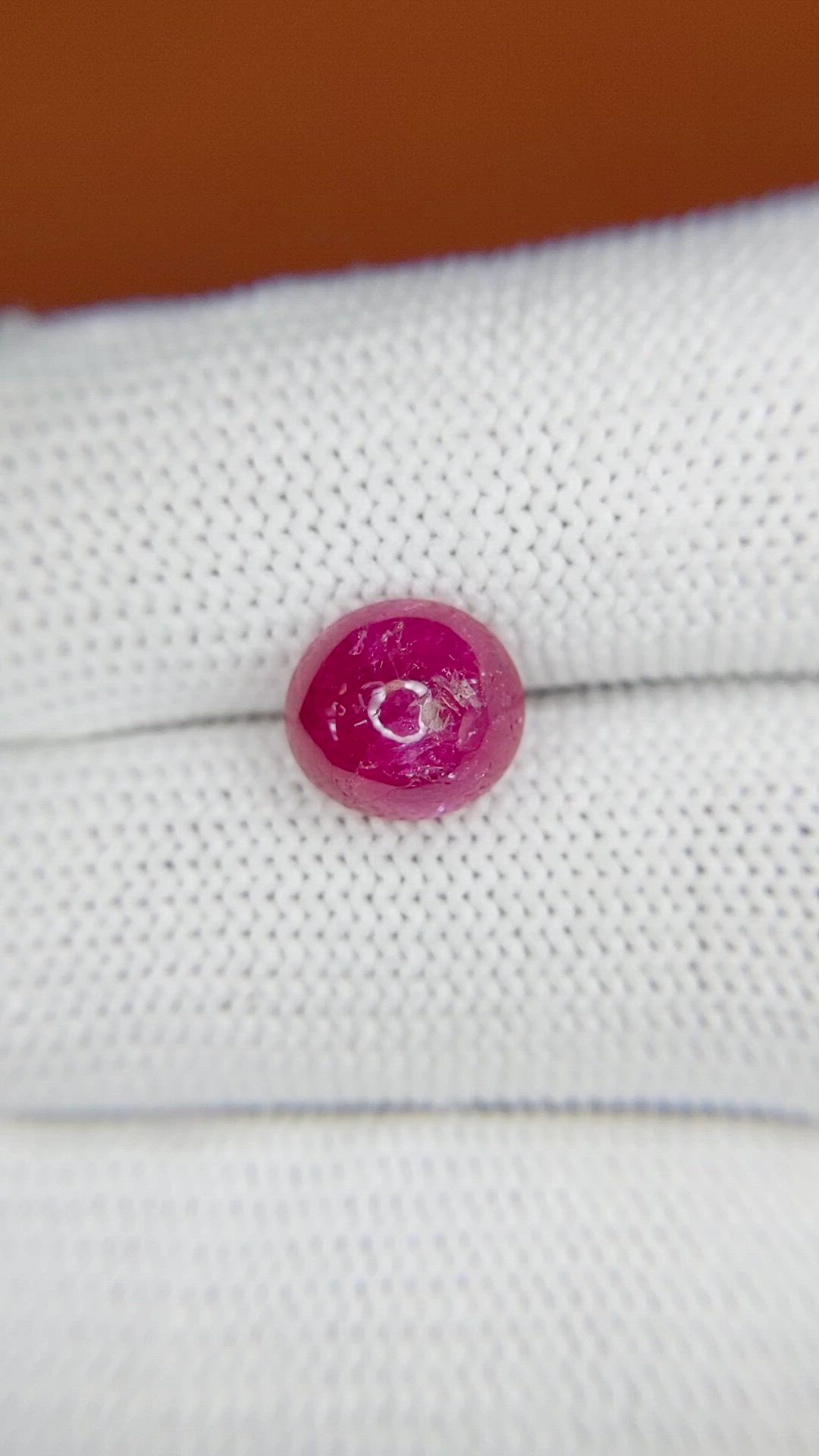 4.35 Ct. Pinkish Purple Cabochon Sapphire from Tanzania Size Video