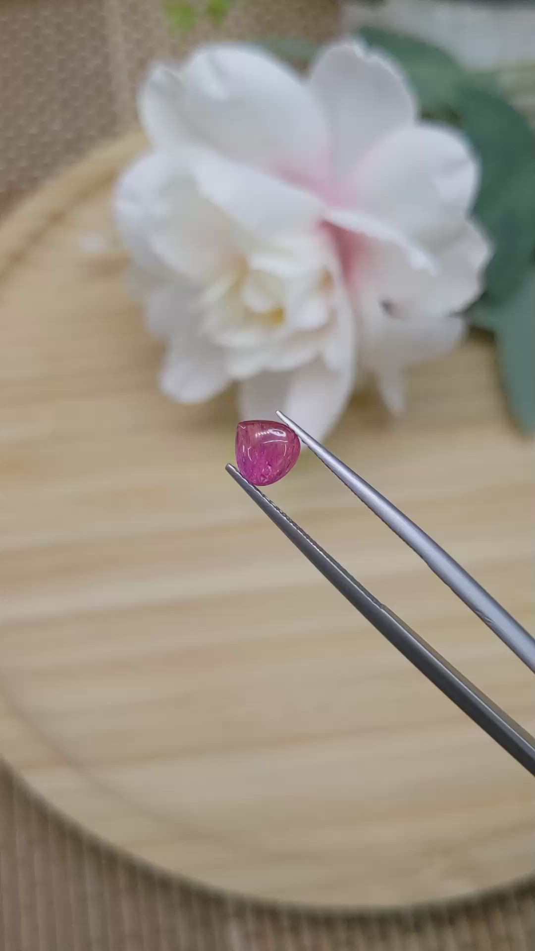1.29 Ct. Pink Cabochon Sapphire from Tanzania Size Video