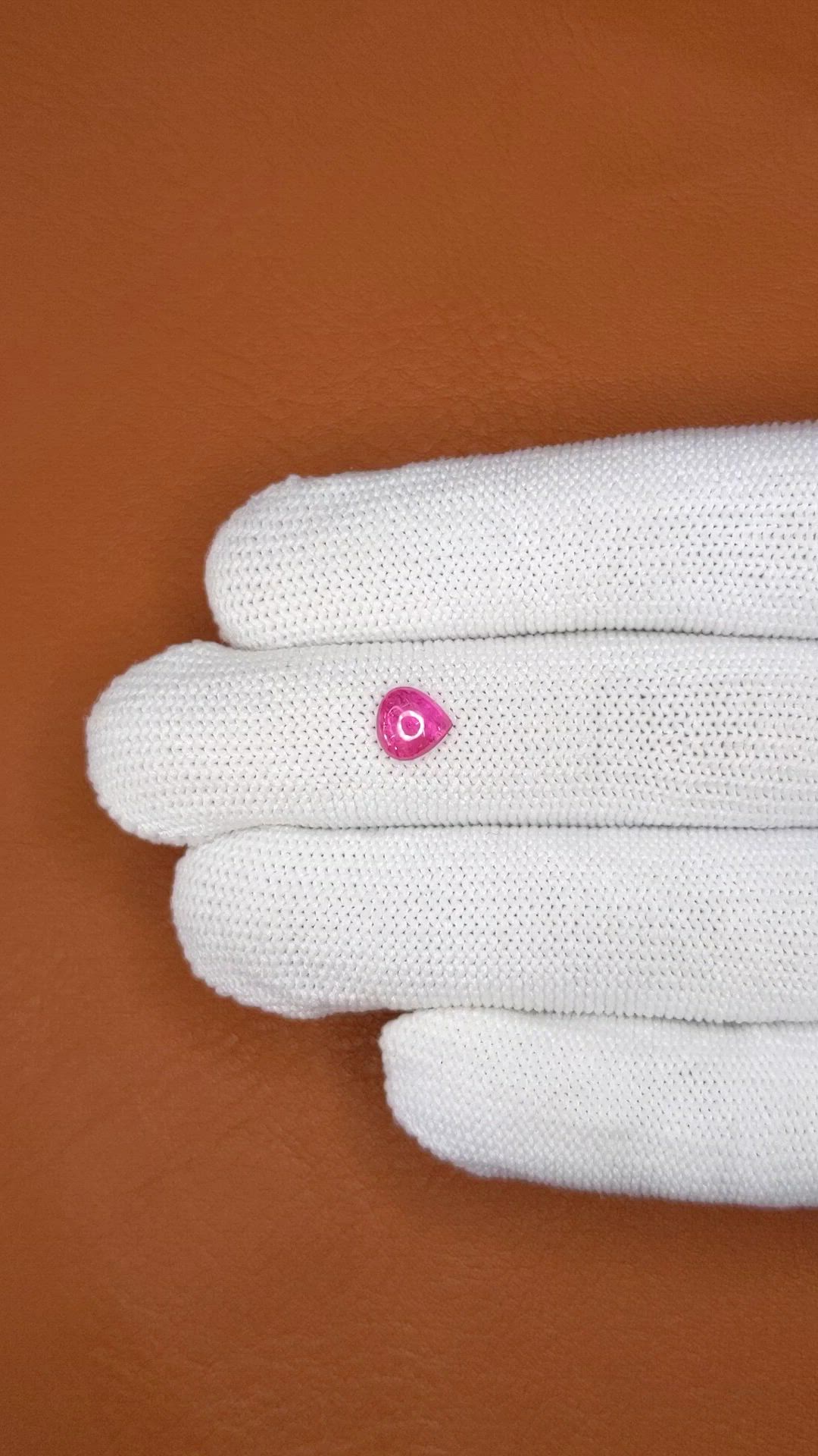 1.29 Ct. Pink Cabochon Sapphire from Tanzania Size Video