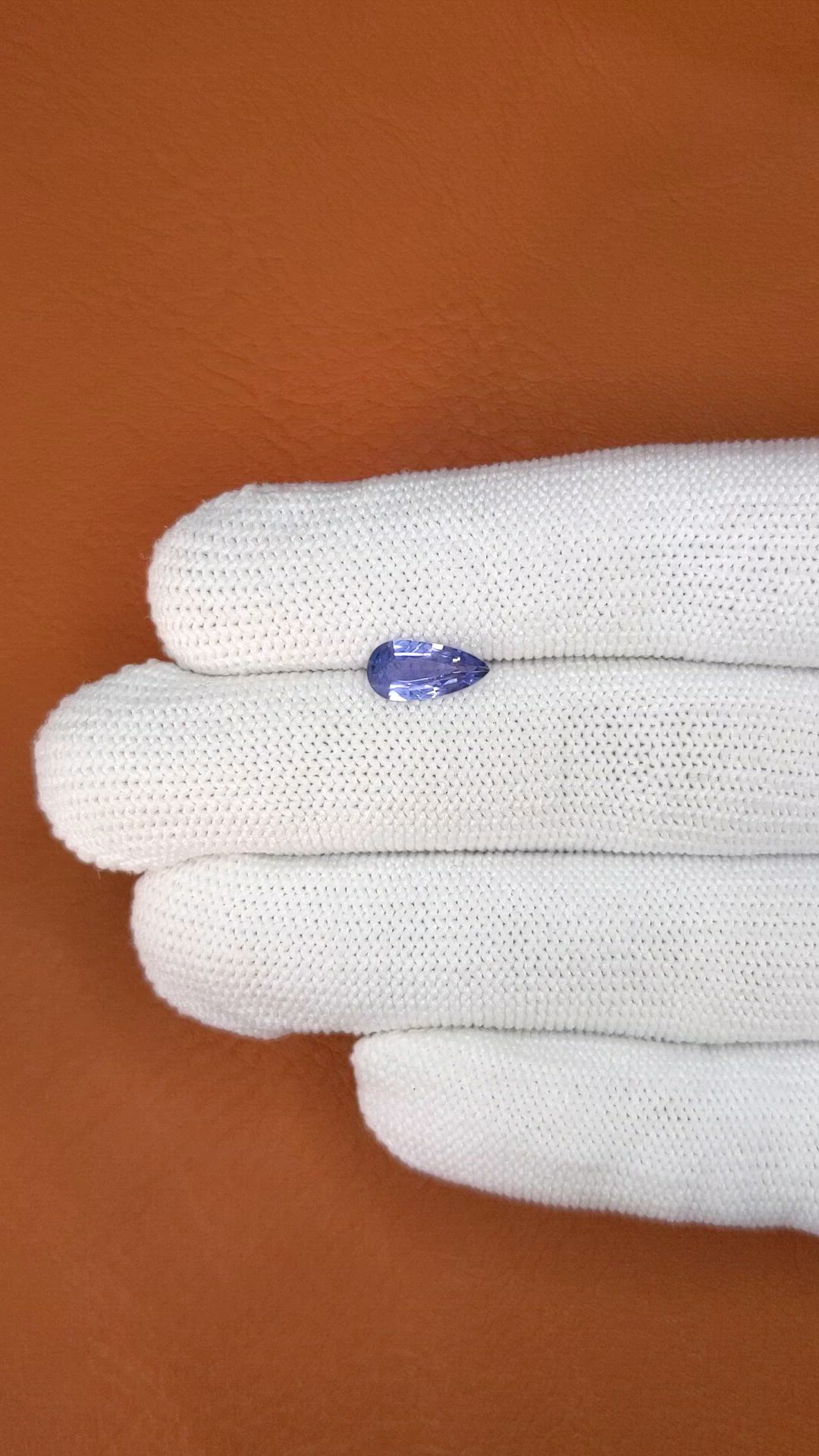 1.32 Ct. Violet Sapphire from Tanzania Size Video