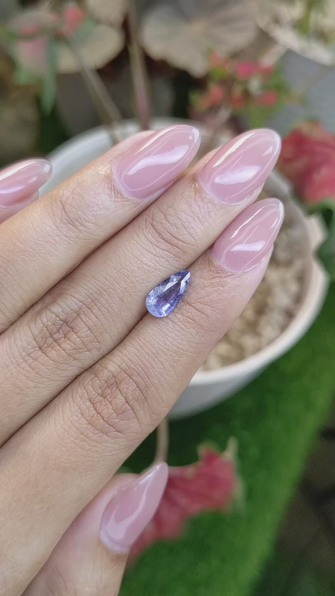 1.32 Ct. Violet Sapphire from Tanzania Size Video