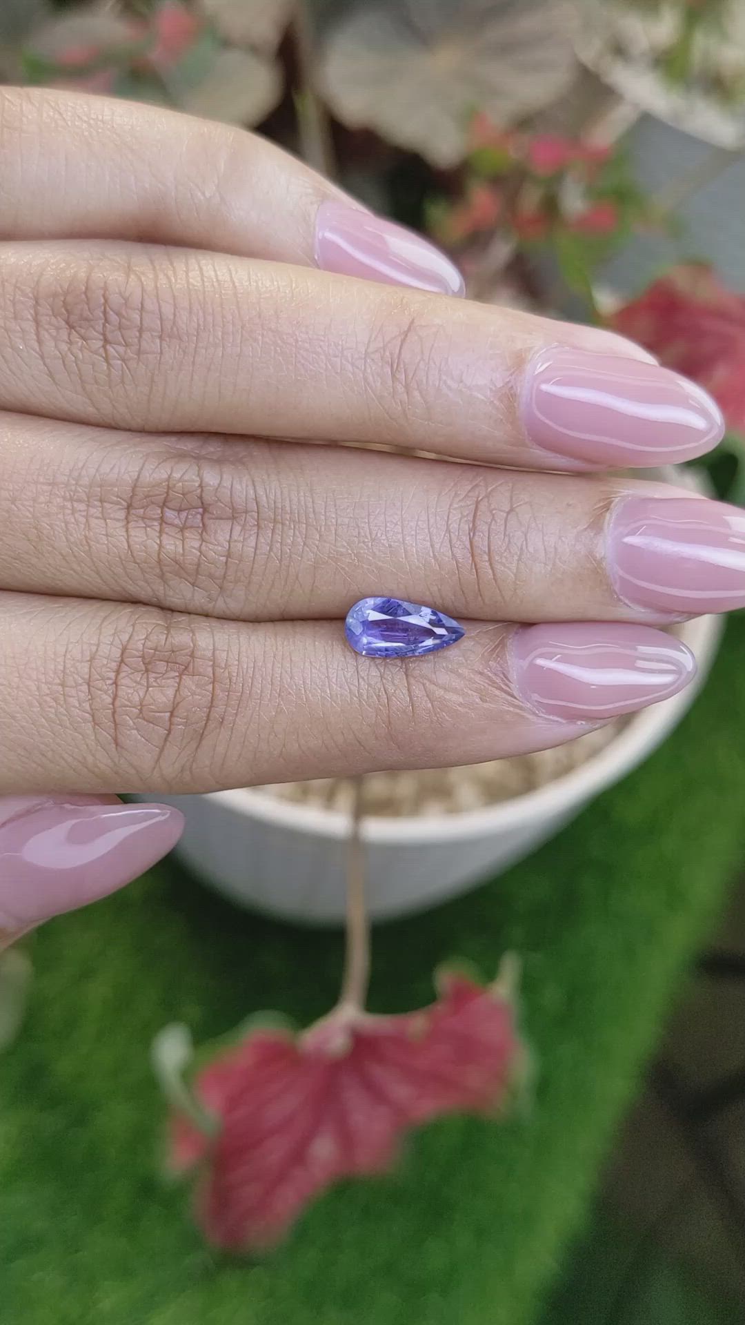 1.32 Ct. Violet Sapphire from Tanzania Size Video