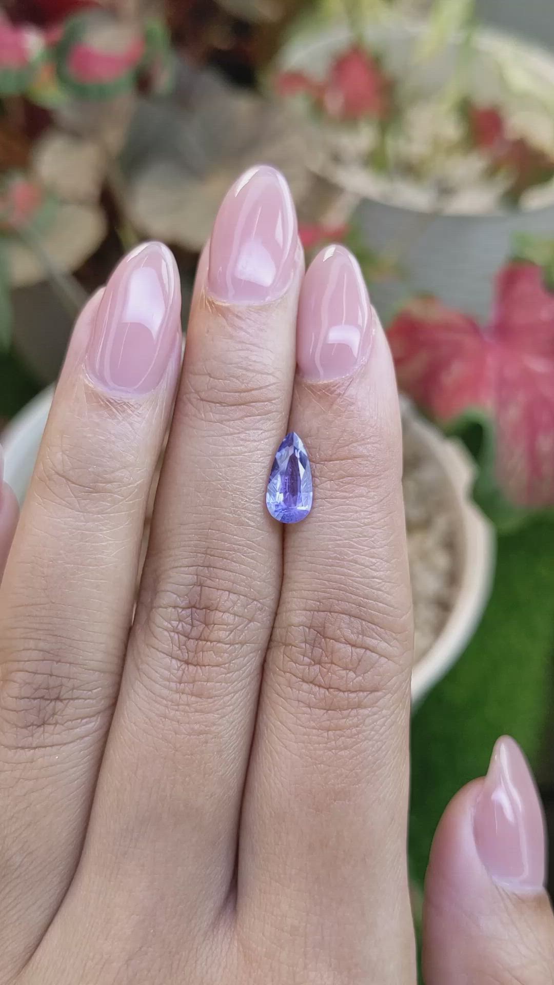 1.32 Ct. Violet Sapphire from Tanzania Size Video