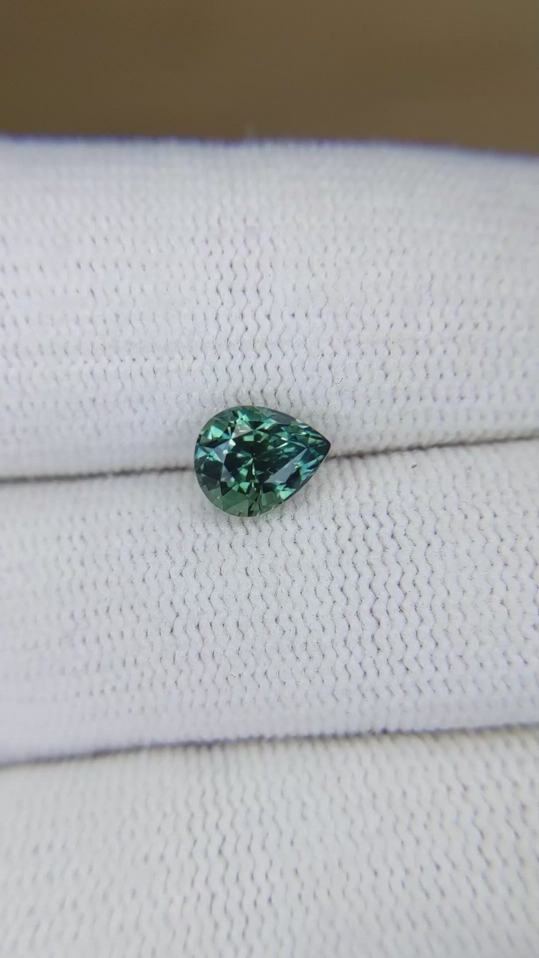 1.46 Ct. Bluish Green Sapphire from Montana Size Video
