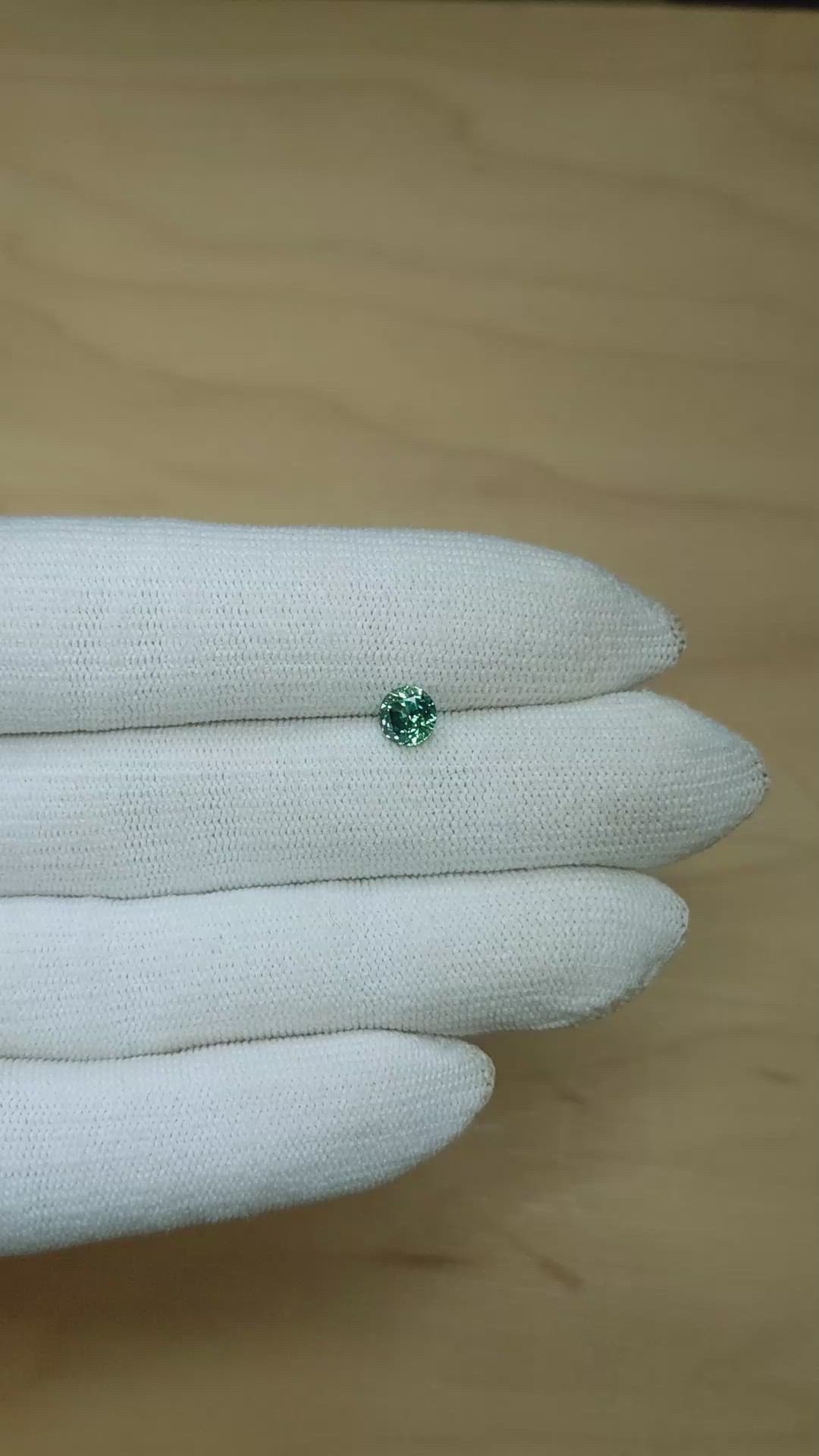 1.03 Ct. Bluish Green Sapphire from Montana Size Video