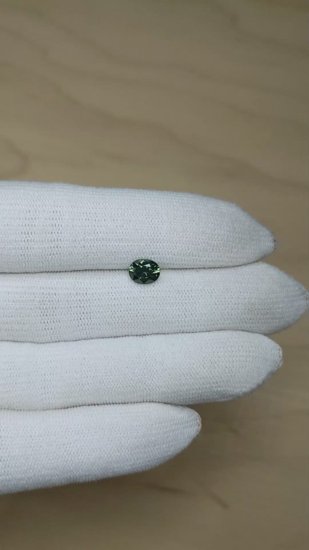 1.12 Ct. Green Sapphire from Montana Size Video
