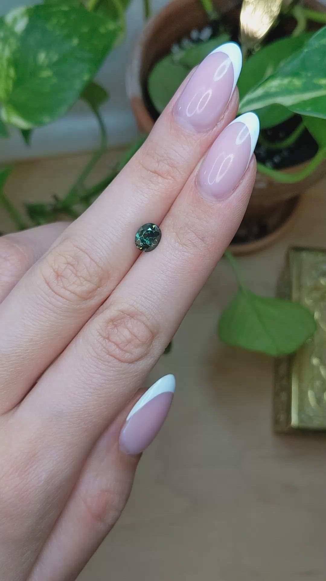 1.12 Ct. Green Sapphire from Montana Size Video