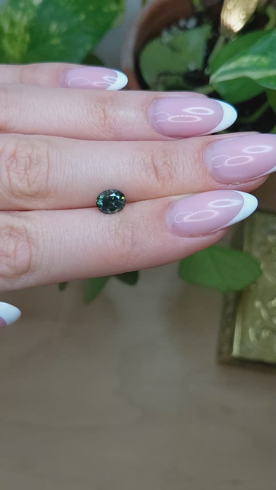 1.12 Ct. Green Sapphire from Montana Size Video