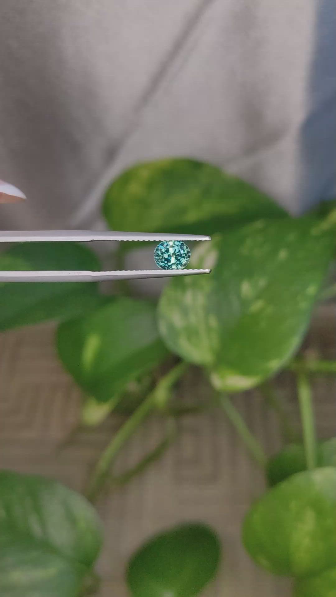 1.07 Ct. Bluish Green Sapphire from Montana Size Video