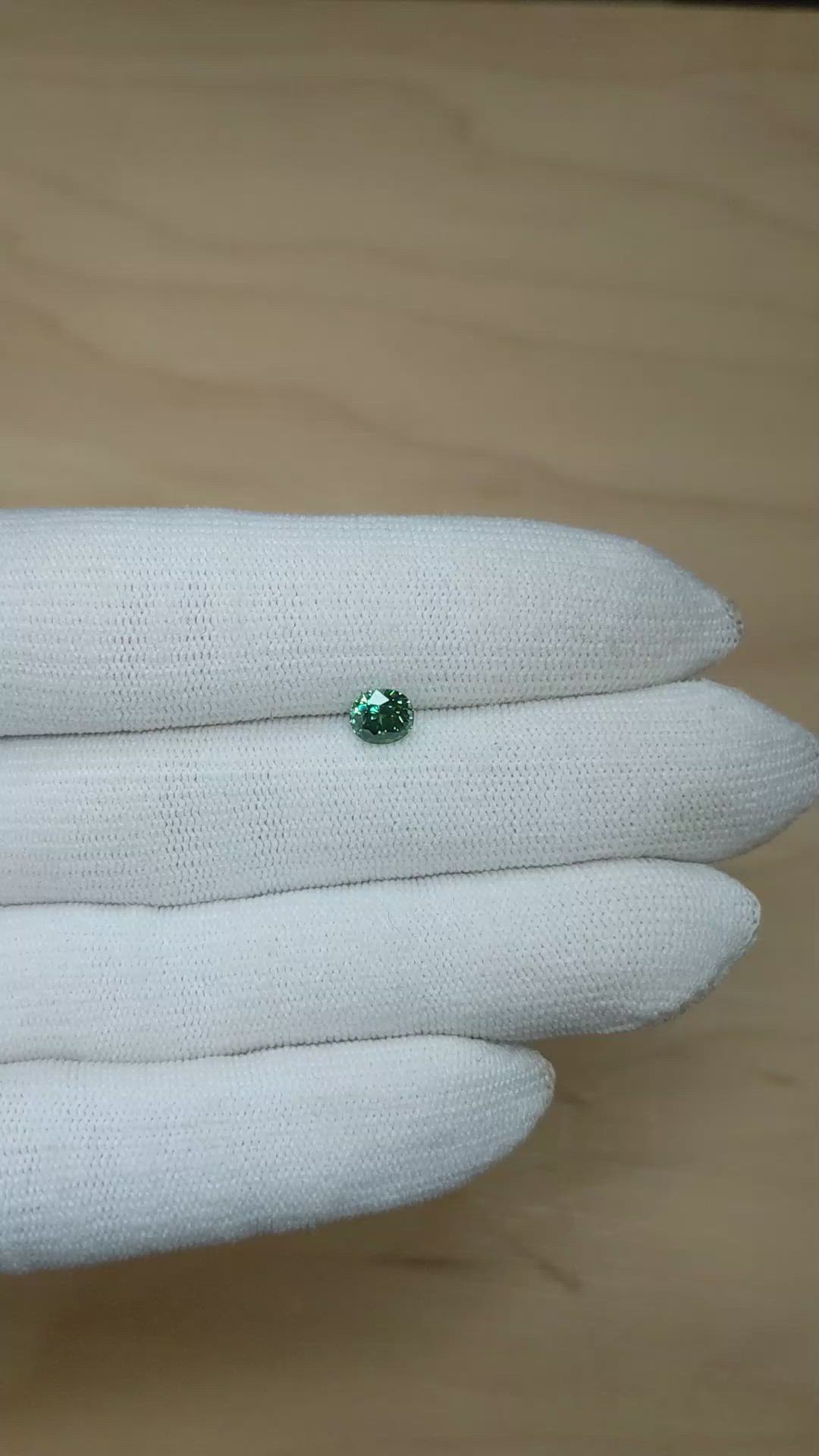 1.07 Ct. Bluish Green Sapphire from Montana Size Video