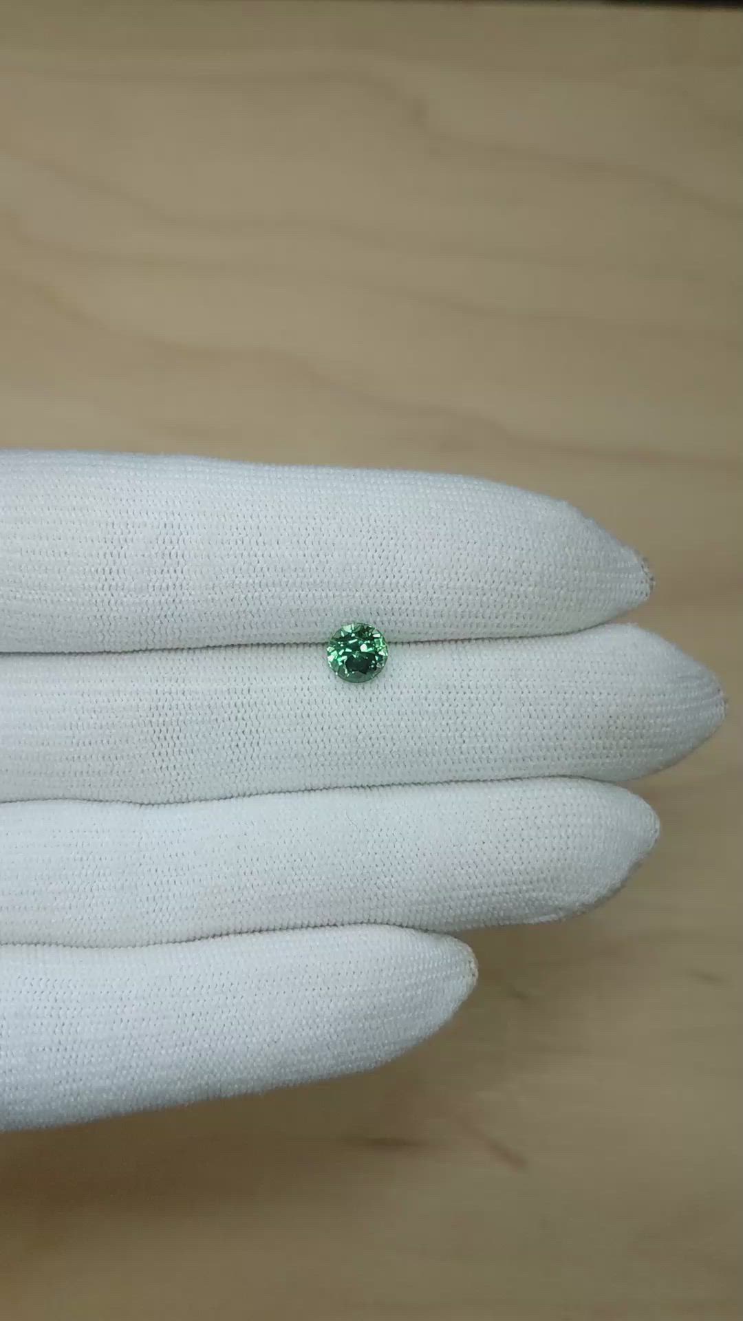 1.39 Ct. Bluish Green Sapphire from Montana Size Video