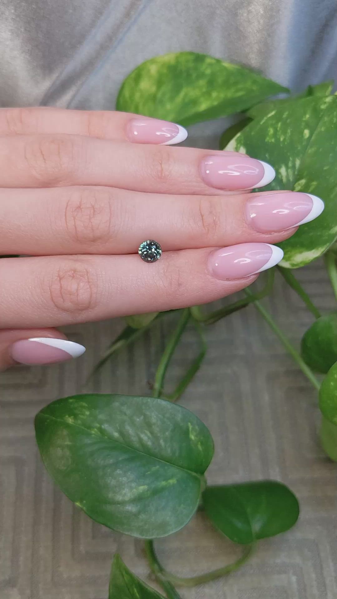 1.39 Ct. Bluish Green Sapphire from Montana Size Video