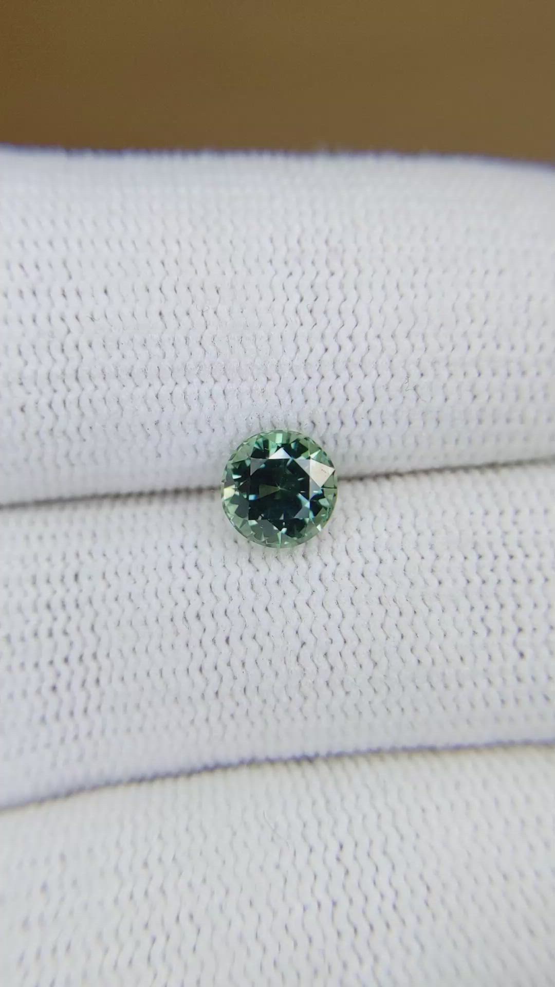 1.39 Ct. Bluish Green Sapphire from Montana Size Video