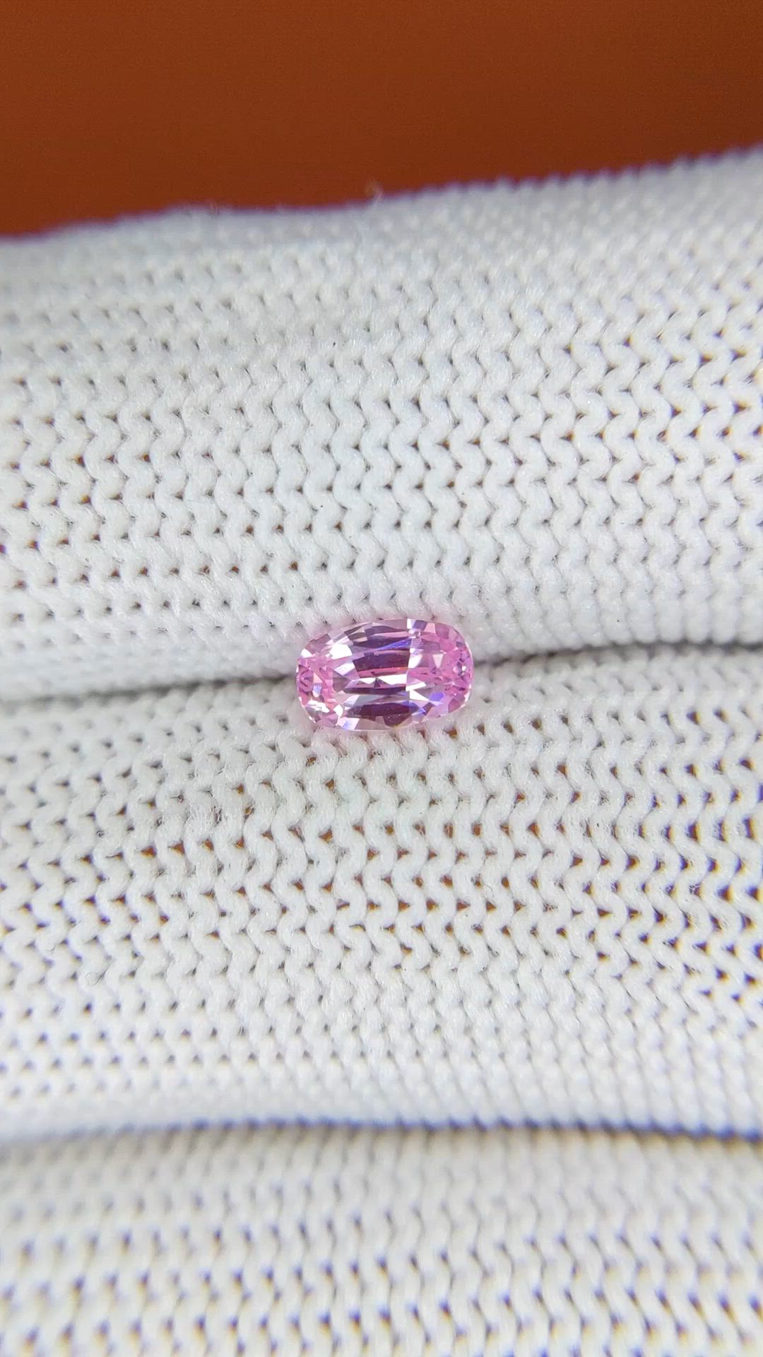 0.78 Ct. Purplish Pink Sapphire from Tanzania Size Video