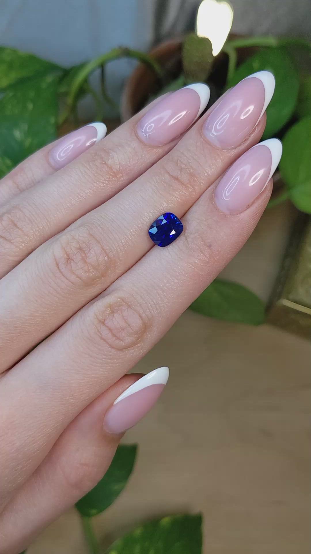 2.10 Ct. Blue Sapphire from Ceylon (Sri Lanka) Size Video