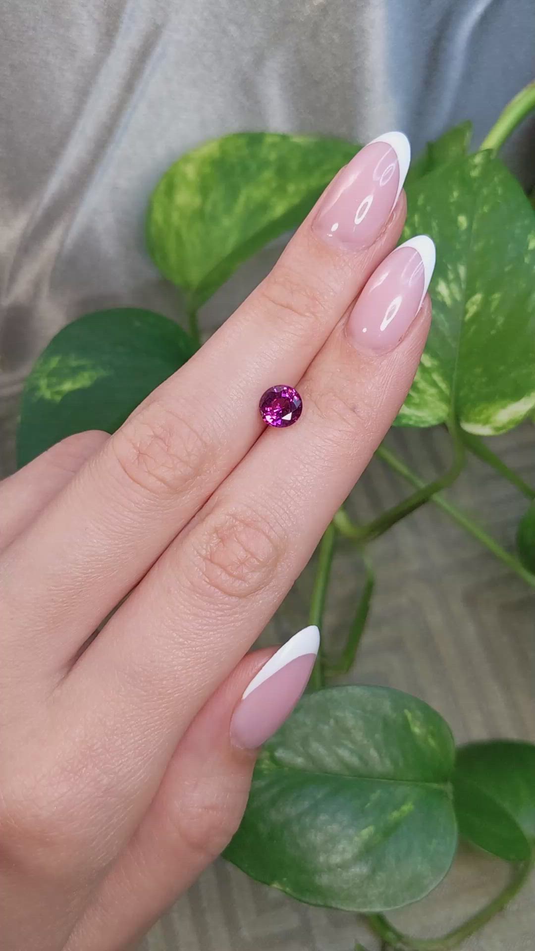 1.24 Ct. Purplish Pink Sapphire from Madagascar Size Video