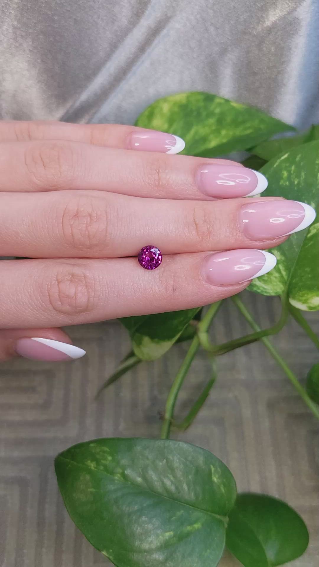 1.24 Ct. Purplish Pink Sapphire from Madagascar Size Video