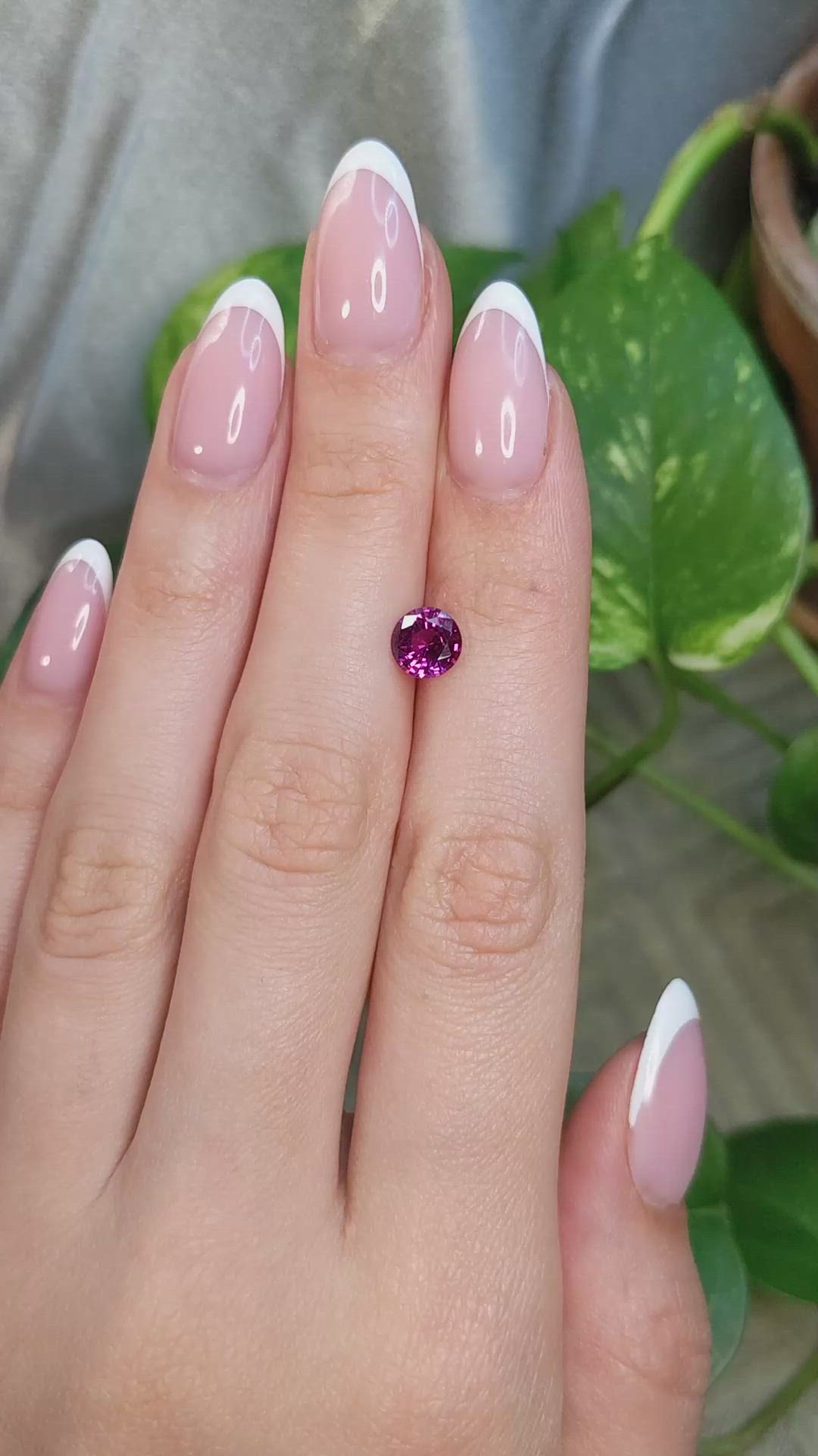1.24 Ct. Purplish Pink Sapphire from Madagascar Size Video