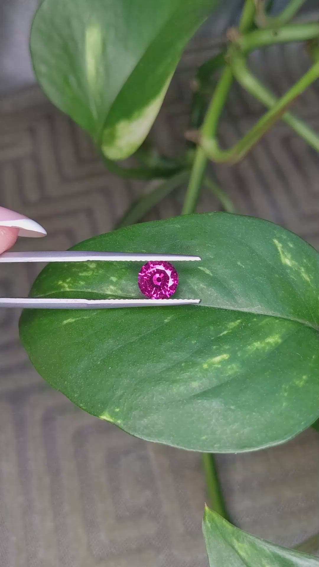 1.24 Ct. Purplish Pink Sapphire from Madagascar Size Video