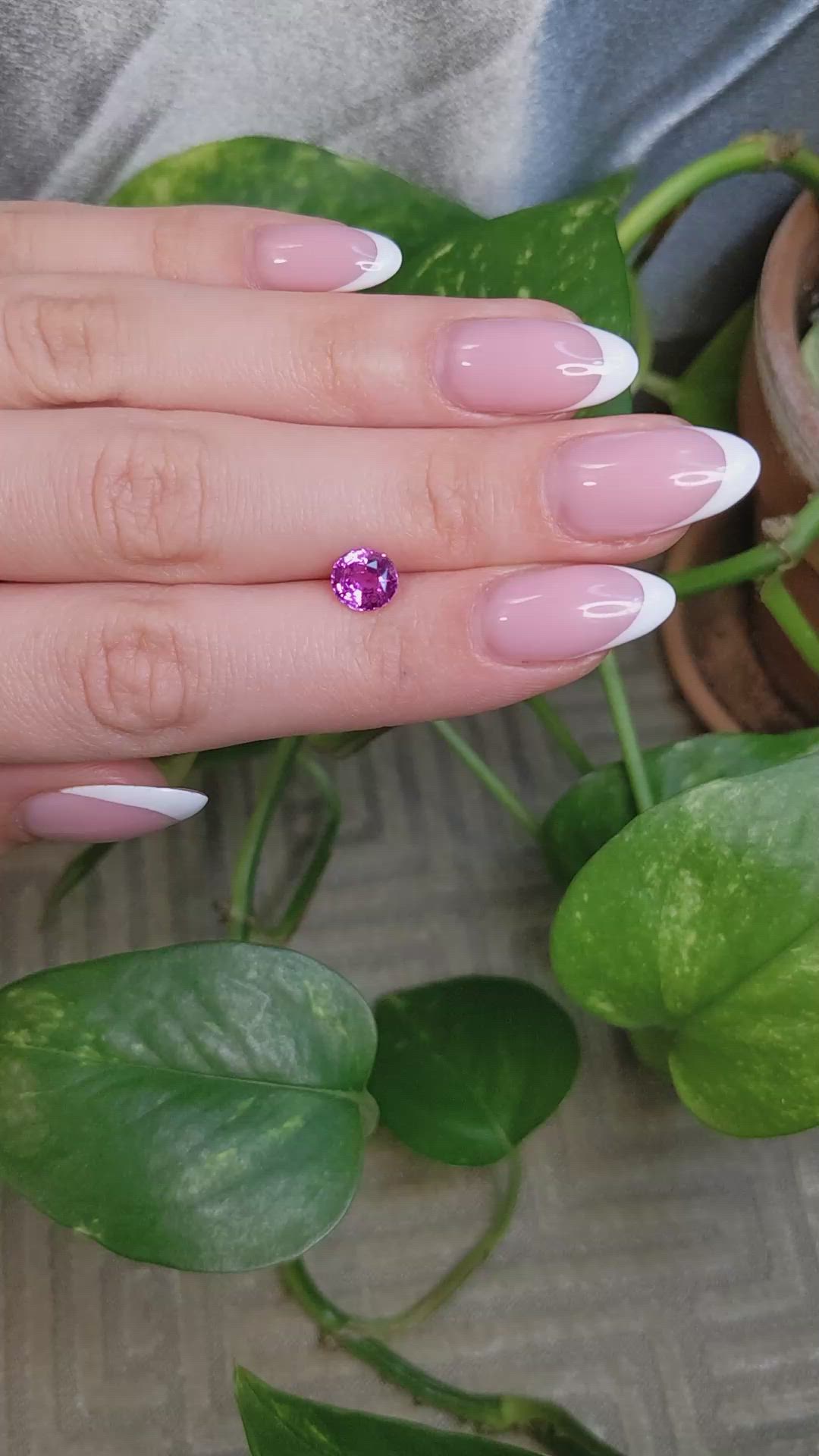1.42 Ct. Purplish Pink Sapphire from Madagascar Size Video