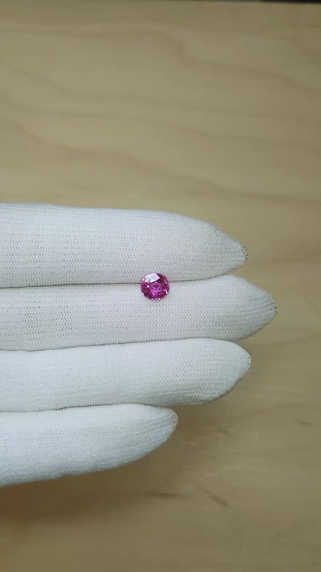 1.42 Ct. Purplish Pink Sapphire from Madagascar Size Video