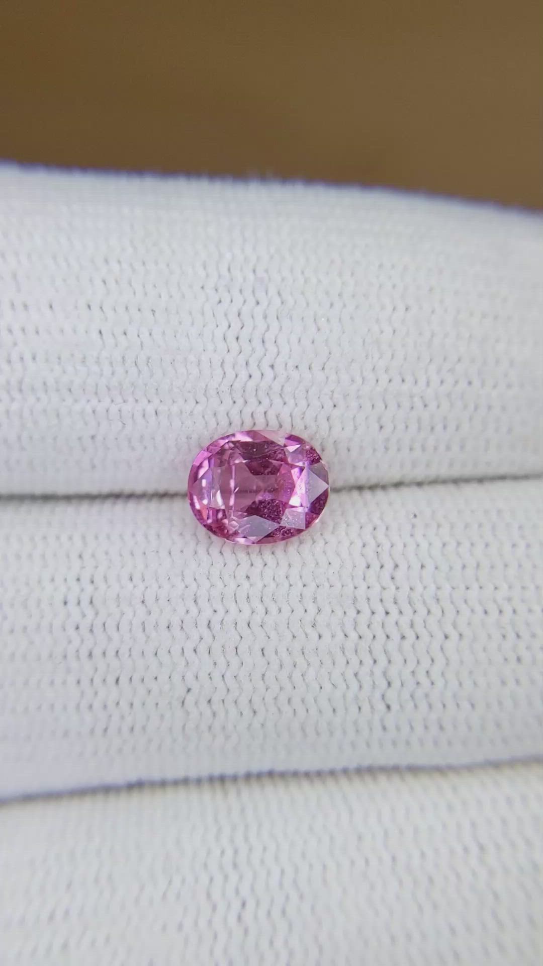 1.56 Ct. Purplish Pink Sapphire from Madagascar Size Video