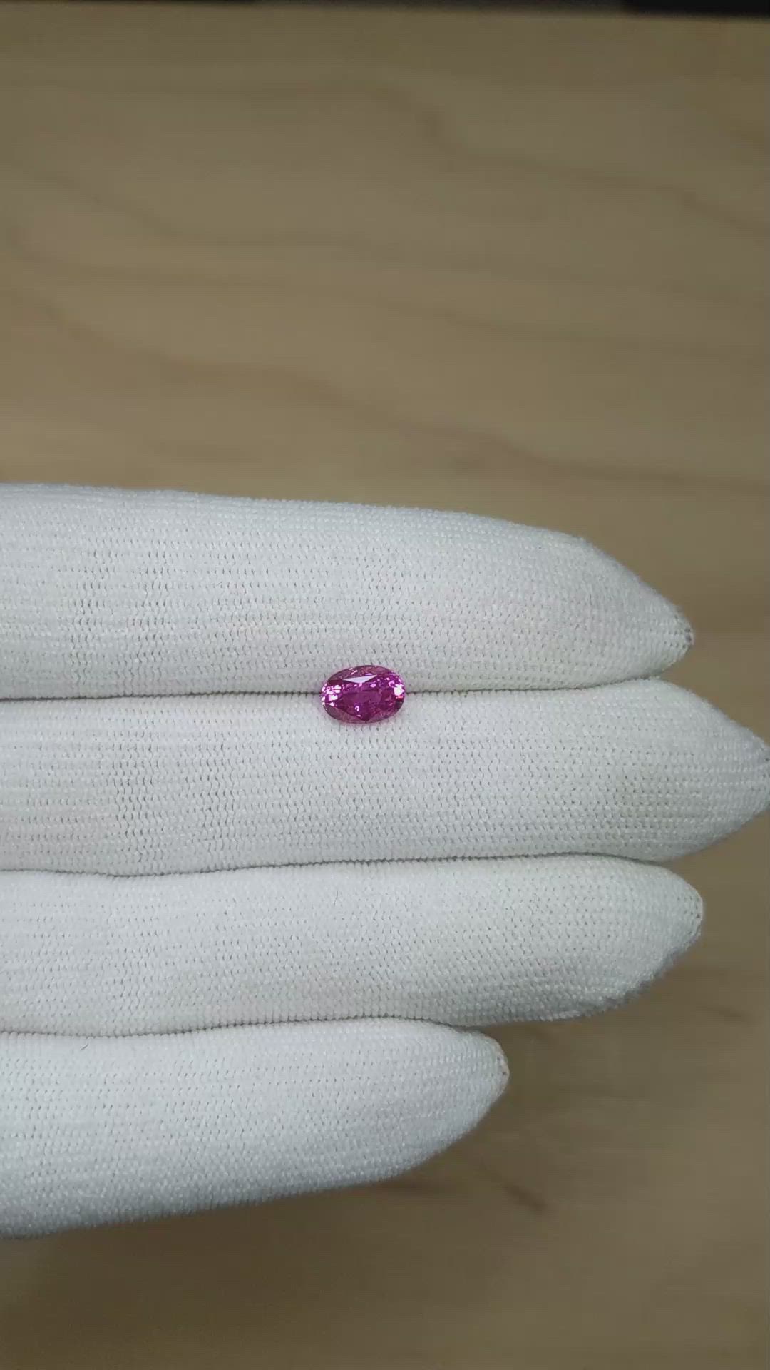 1.53 Ct. Purplish Pink Sapphire from Madagascar Size Video
