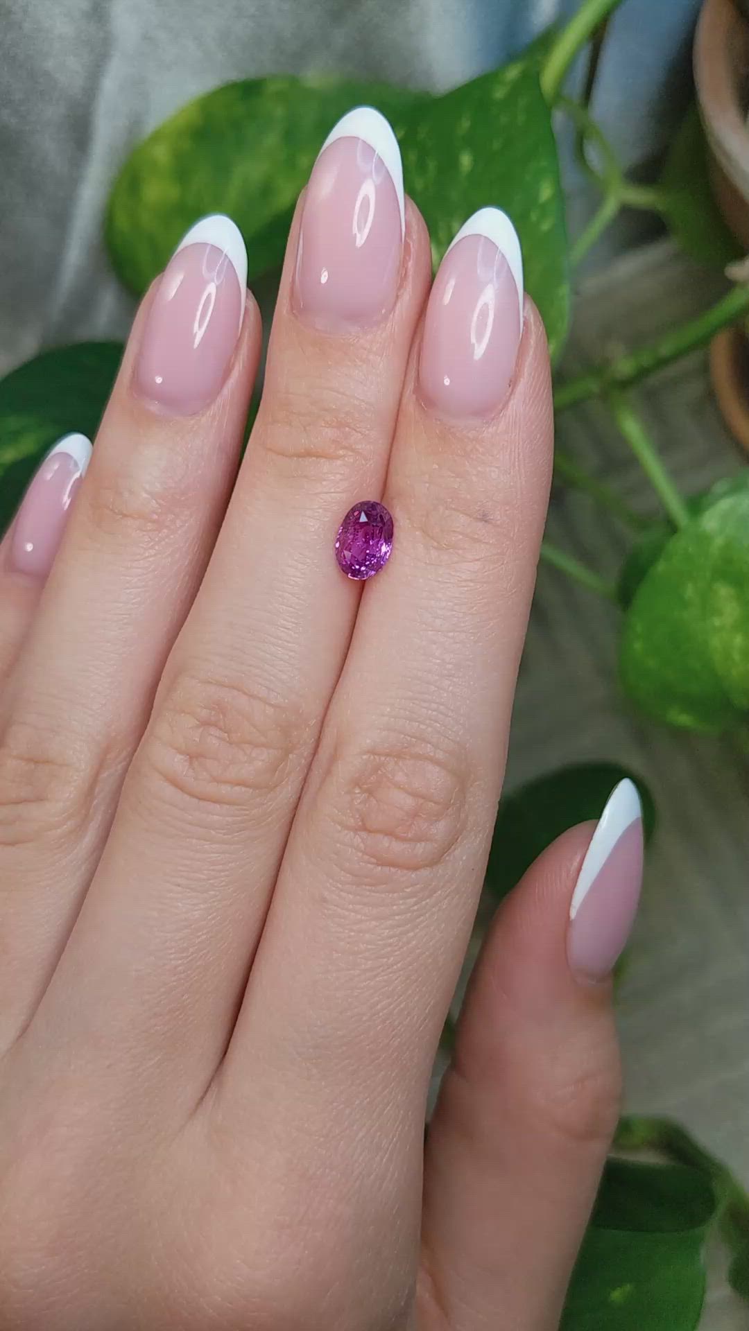 1.53 Ct. Purplish Pink Sapphire from Madagascar Size Video