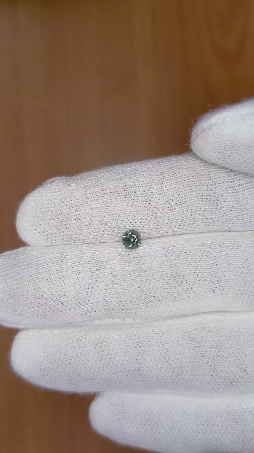 0.34 Ct. Bluish Green Sapphire from Ceylon (Sri Lanka) Size Video